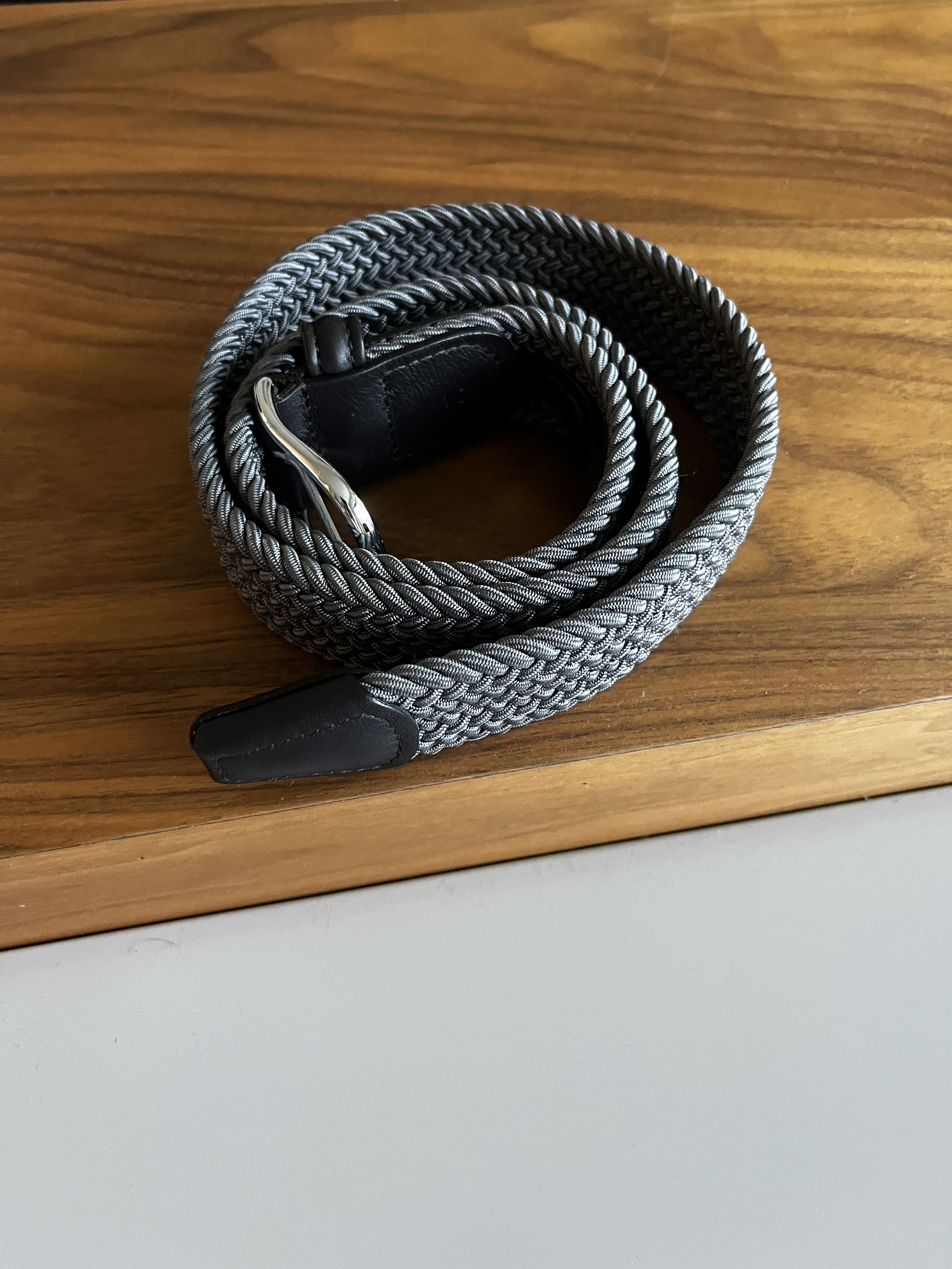 Andersons Anderson's Gray Woven Elastic Belt Size 34 - 2 Thumbnail