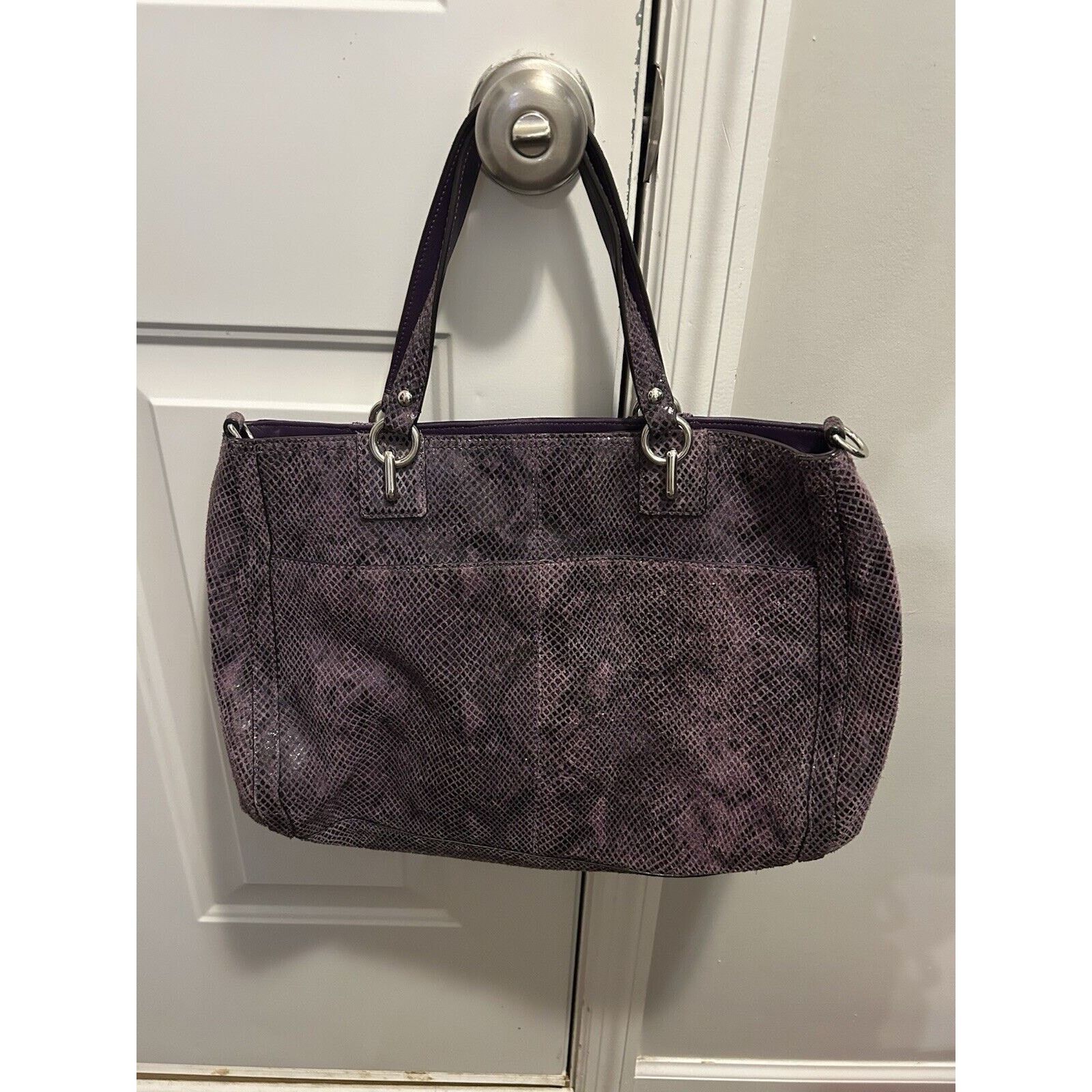 Coach Coach Park Python Carryall PURPLE RARE Size ONE SIZE - 3 Thumbnail