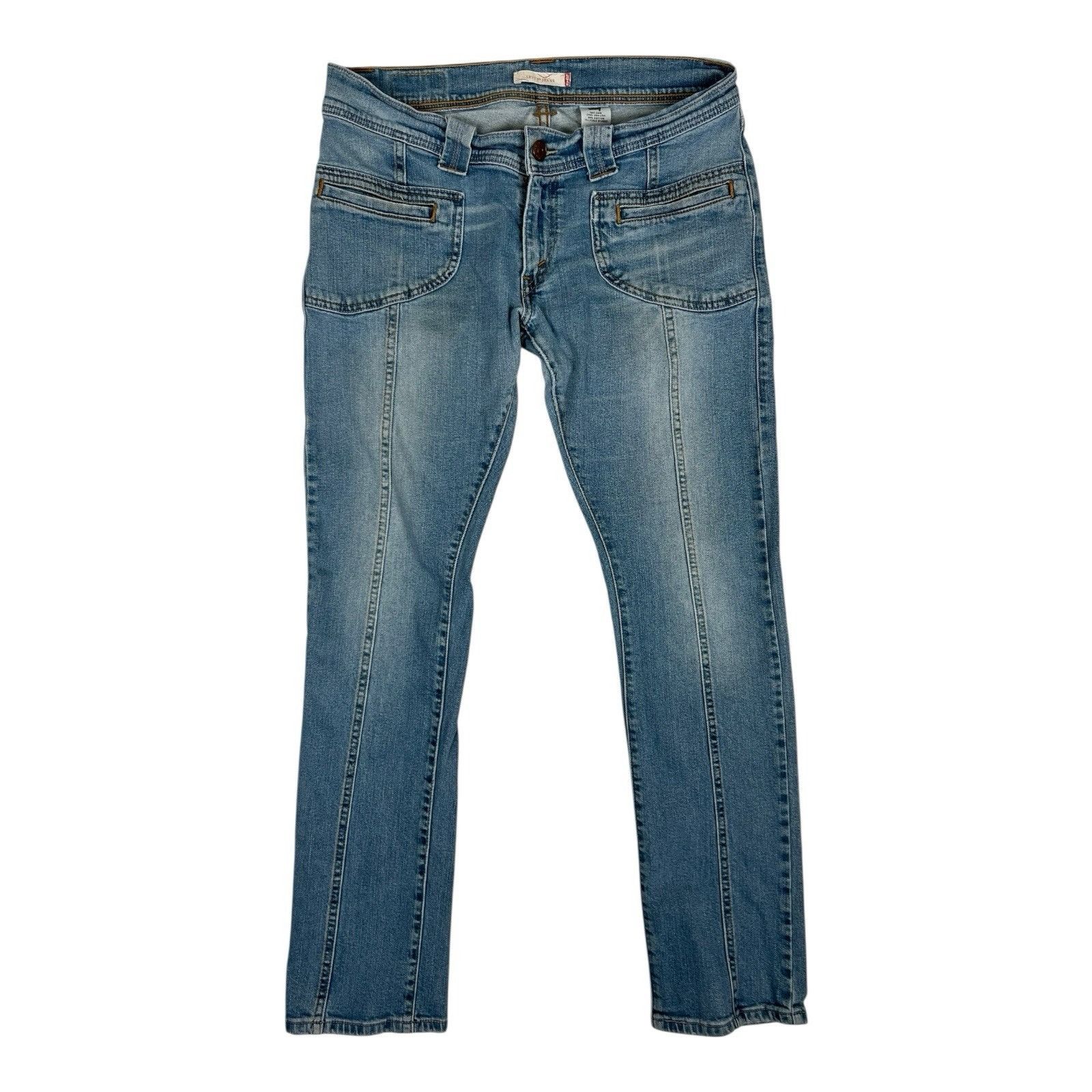 Levi's Vintage Levi’s Y2K Low Rise Denim Jeans Women’s 13 M JR Size 34" / US 12 / IT 48 - 1 Thumbnail