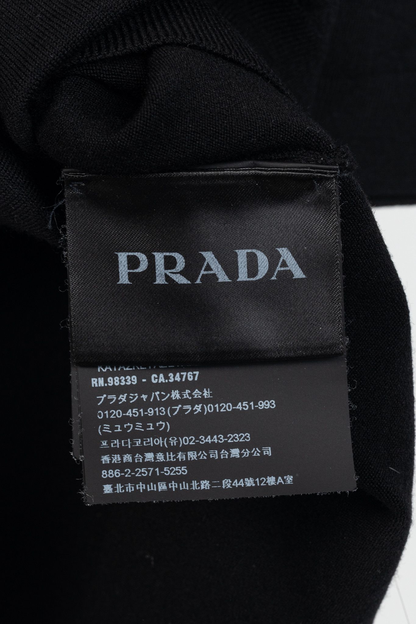 Prada Prada AW/18 Nero Logo Oversized Knit Polo Size US XS / EU 42 / 0 - 8 Thumbnail