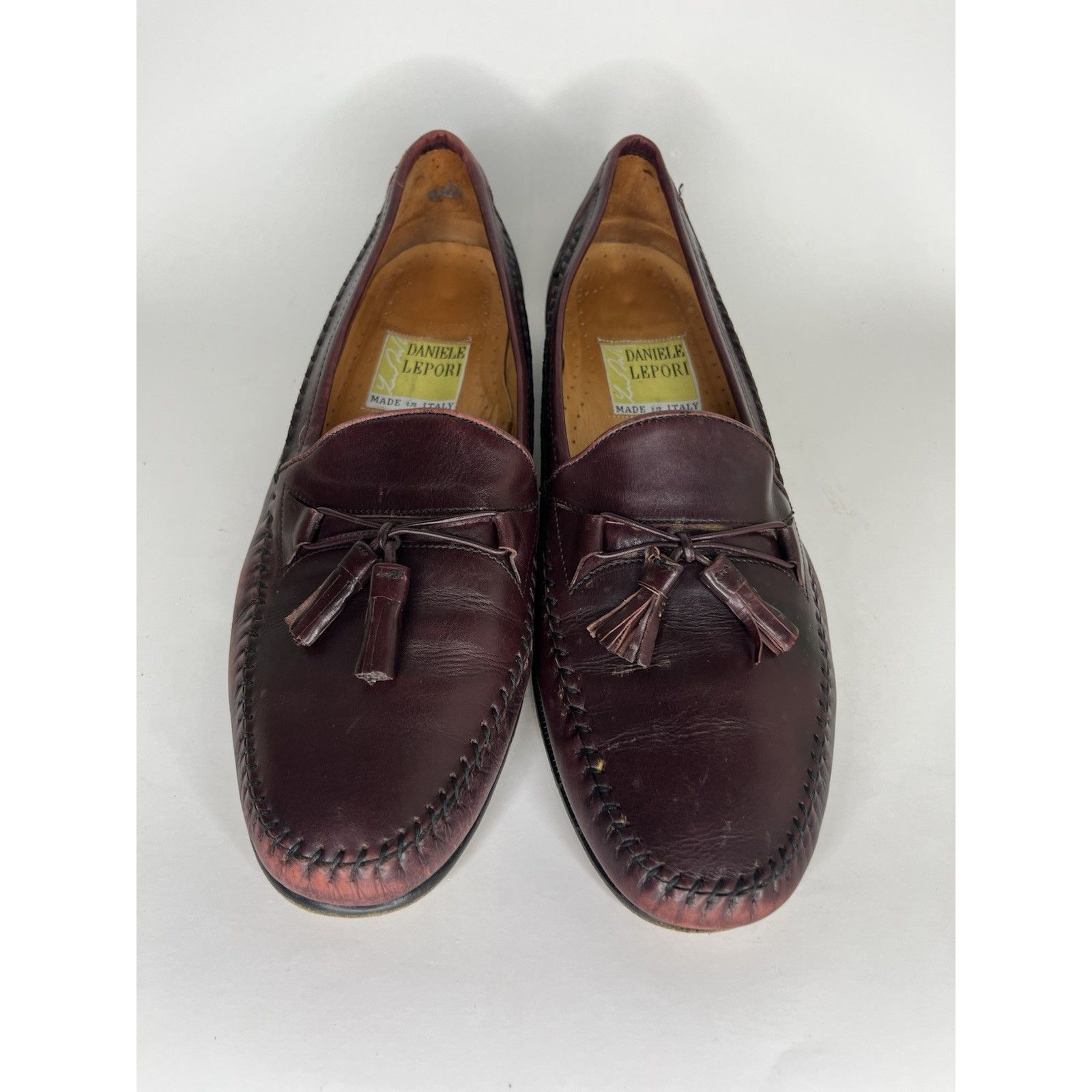 Daniele Fiesoli Daniele Lepori Burgundy Leather Tassel Loafers Dress Shoes M Size US 11 / EU 44 - 15 Thumbnail