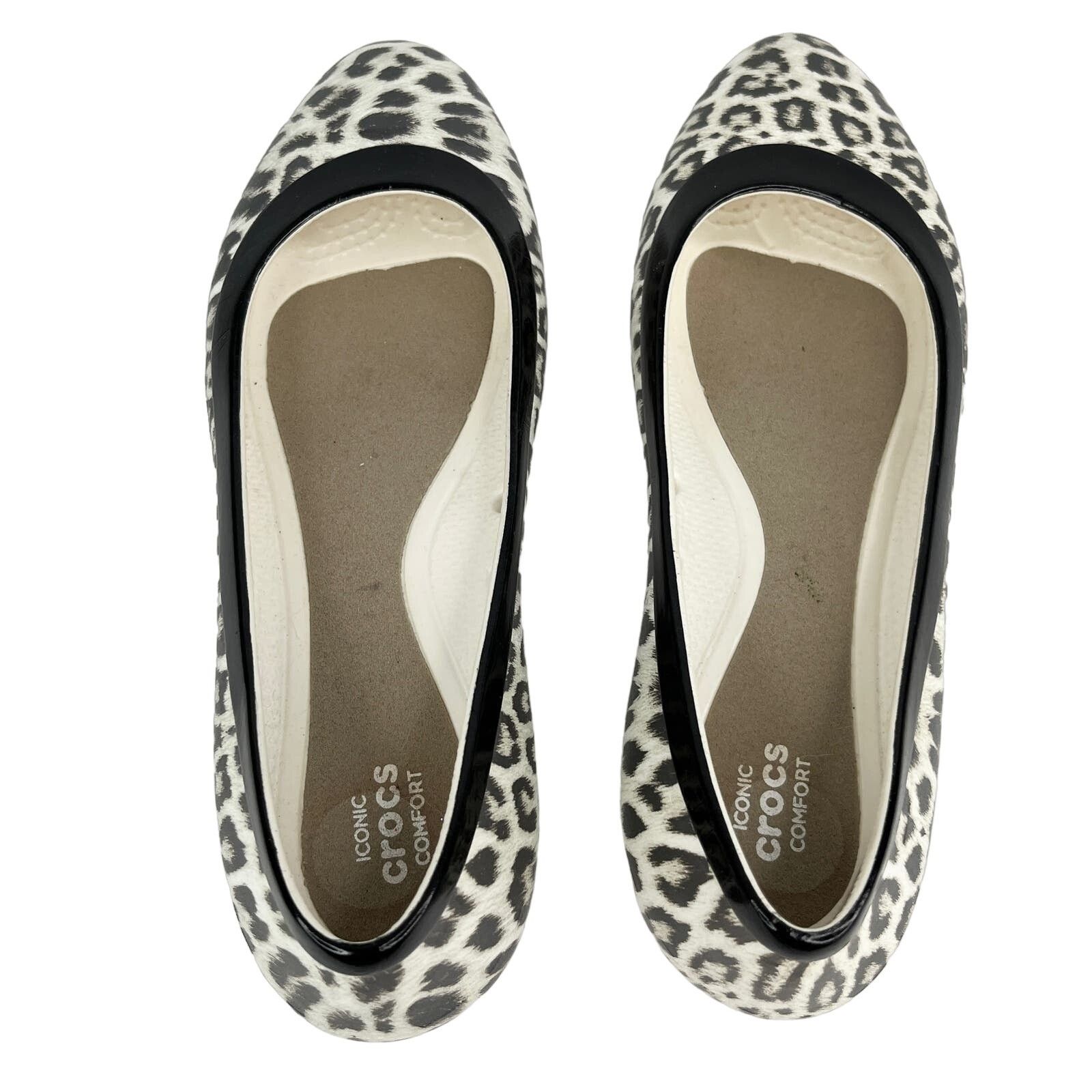 Crocs Crocs Lina Ballet Flats 6 Leopard Cream Black Size US 6 / IT 36 - 3 Thumbnail