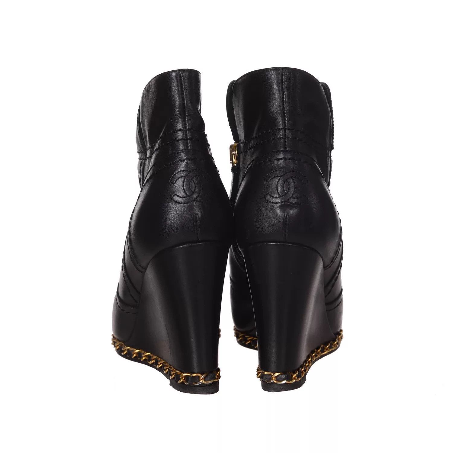 Chanel CHANEL Women's High Heel Boots EU 38.5 Size US 8 / IT 38 - 8 Thumbnail