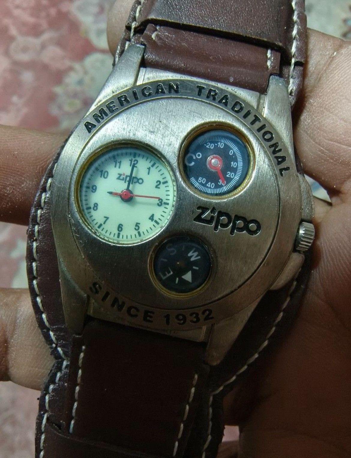 Vintage Zippo Watch with Compass