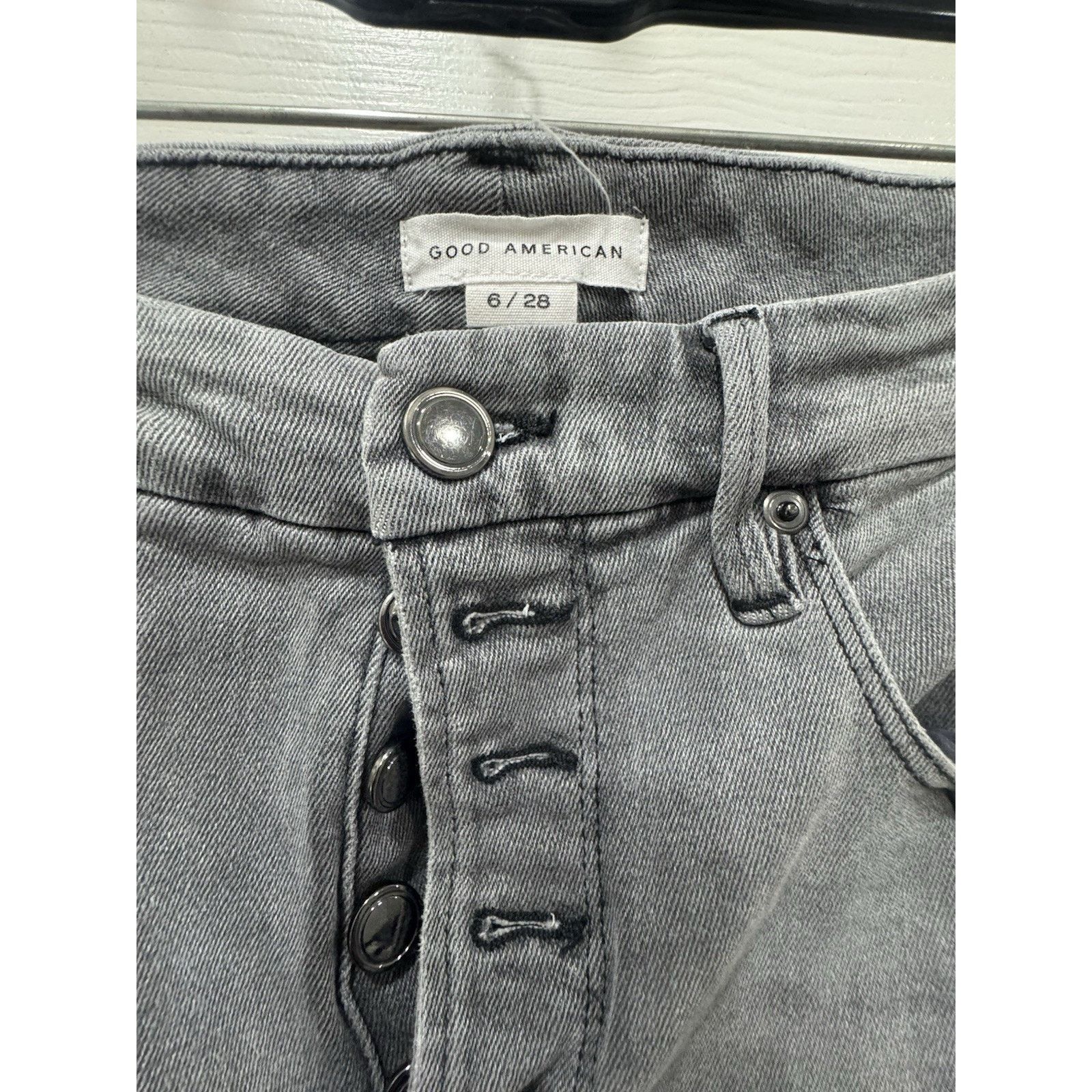 Good American Good American Black Denim High-Rise Skinny Jeans Womens Size 28" / US 6 / IT 42 - 2 Thumbnail