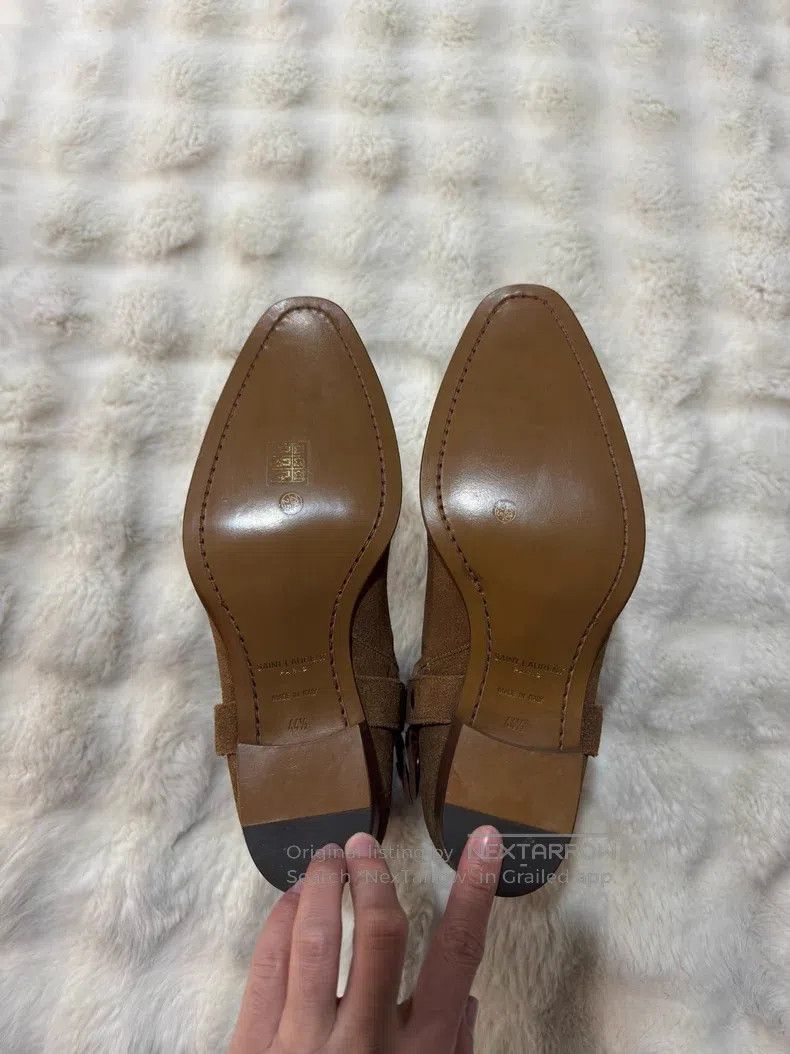 Saint Laurent Paris Saint Laurent Paris Suede Chelsea Boots with Buckle Size US 11.5 / EU 44-45 - 6 Thumbnail