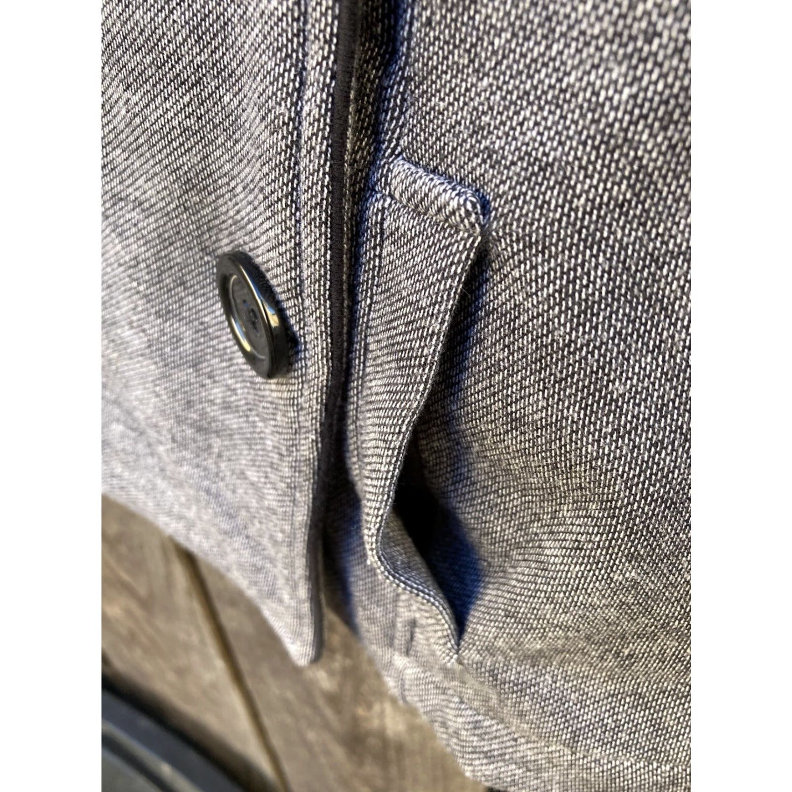 Guess VINTAGE? (no) Women GUESS Coat Gray Double Breast Pea Coat M Button Pockets Polyester Lined RN62136 Size M / US 6-8 / IT 42-44 - 5 Thumbnail