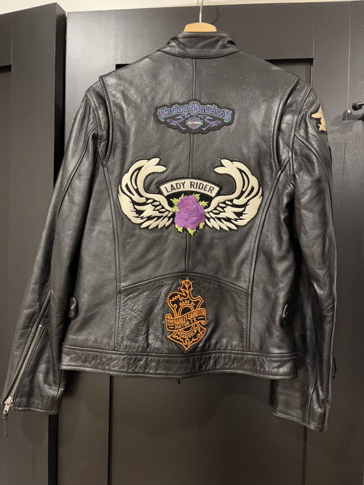 Vintage Harley Davidson Wilson Leather Jacket w Patches