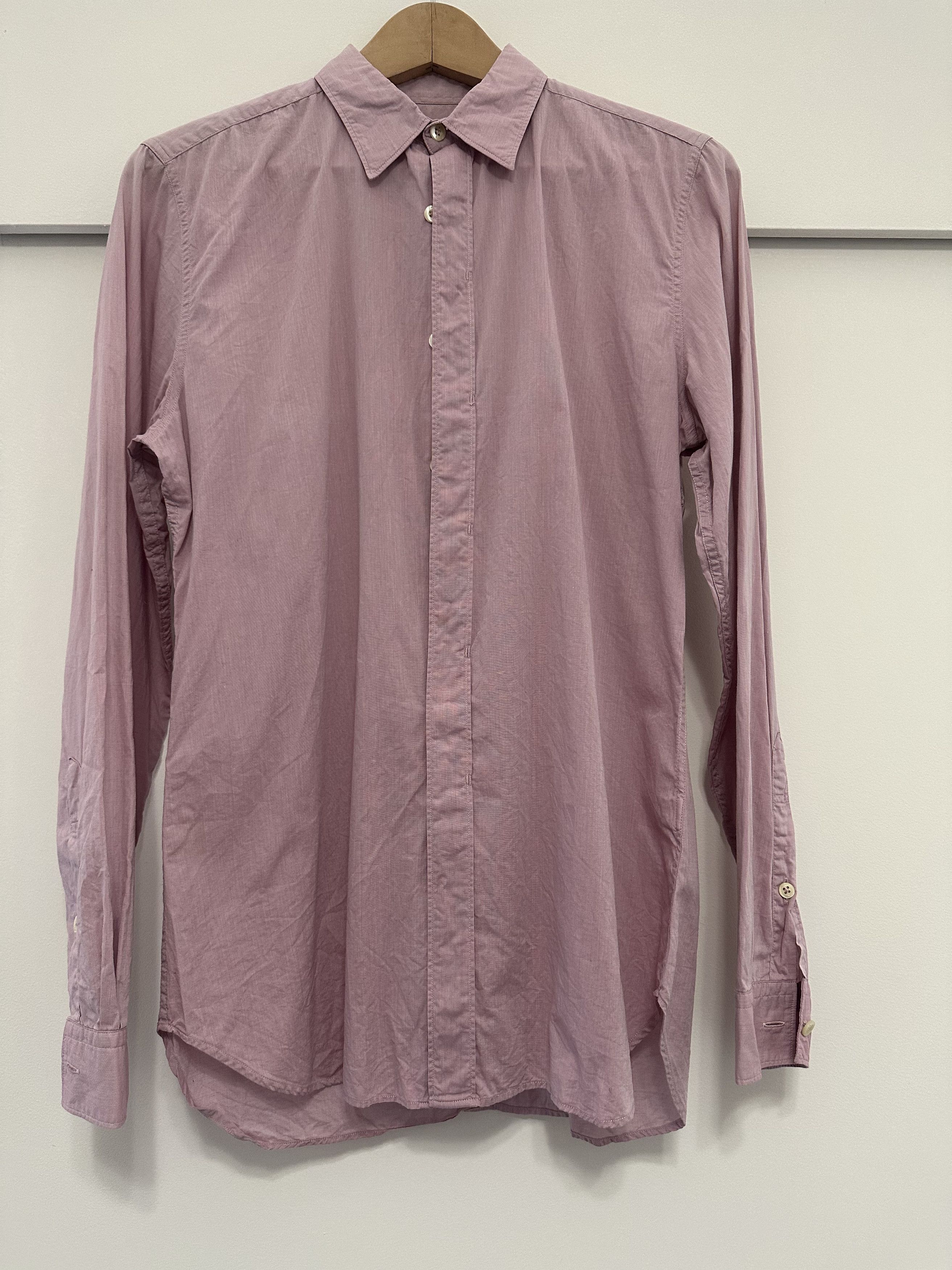 Paul Smith Hidden Placket Pink Shirt Size US S / EU 44-46 / 1 - 1 Thumbnail