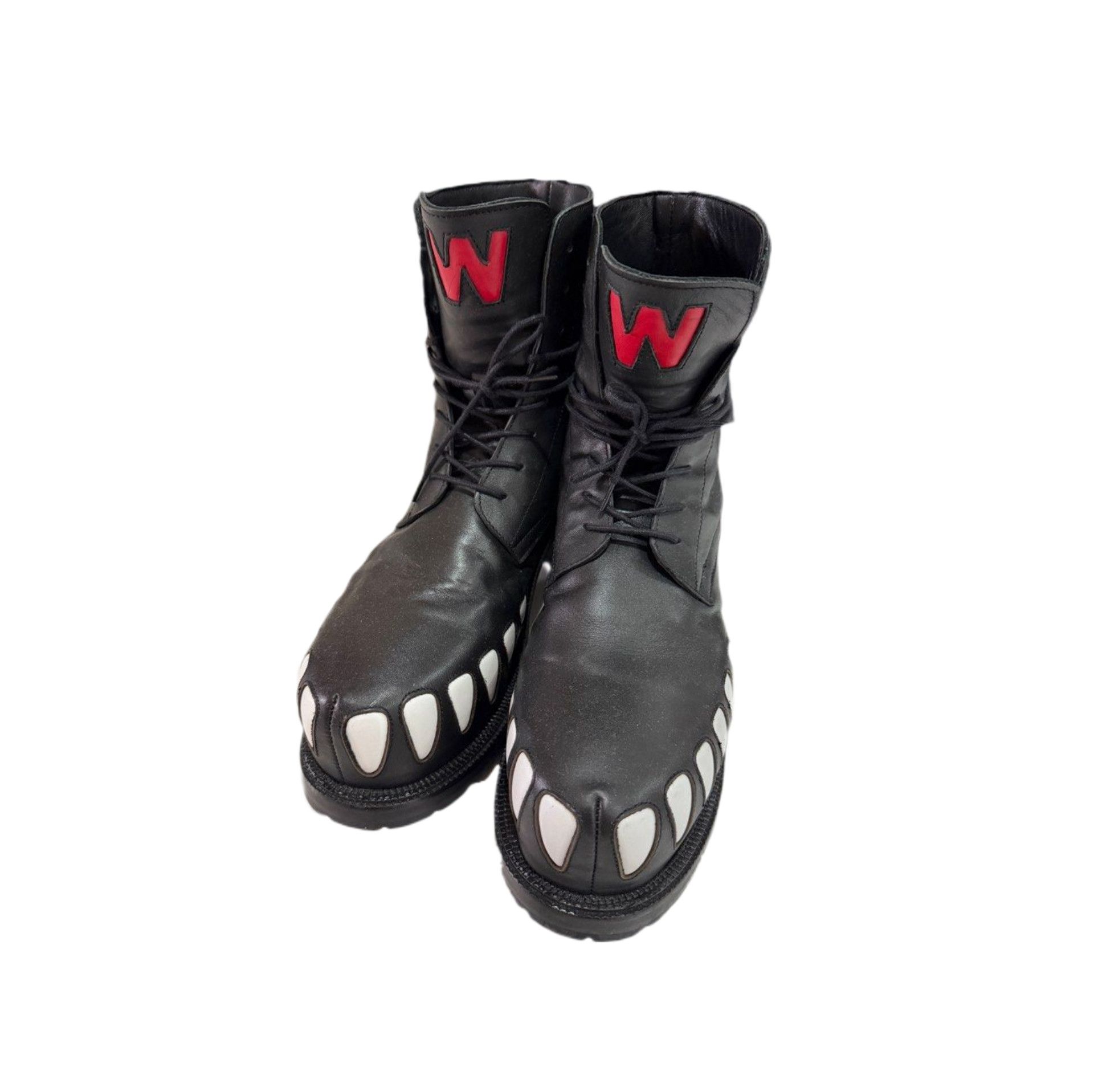 Walter Van Beirendonck AW22 Hyper Bear Teeth Boots Size US 11.5 / EU 44-45 - 1 Thumbnail