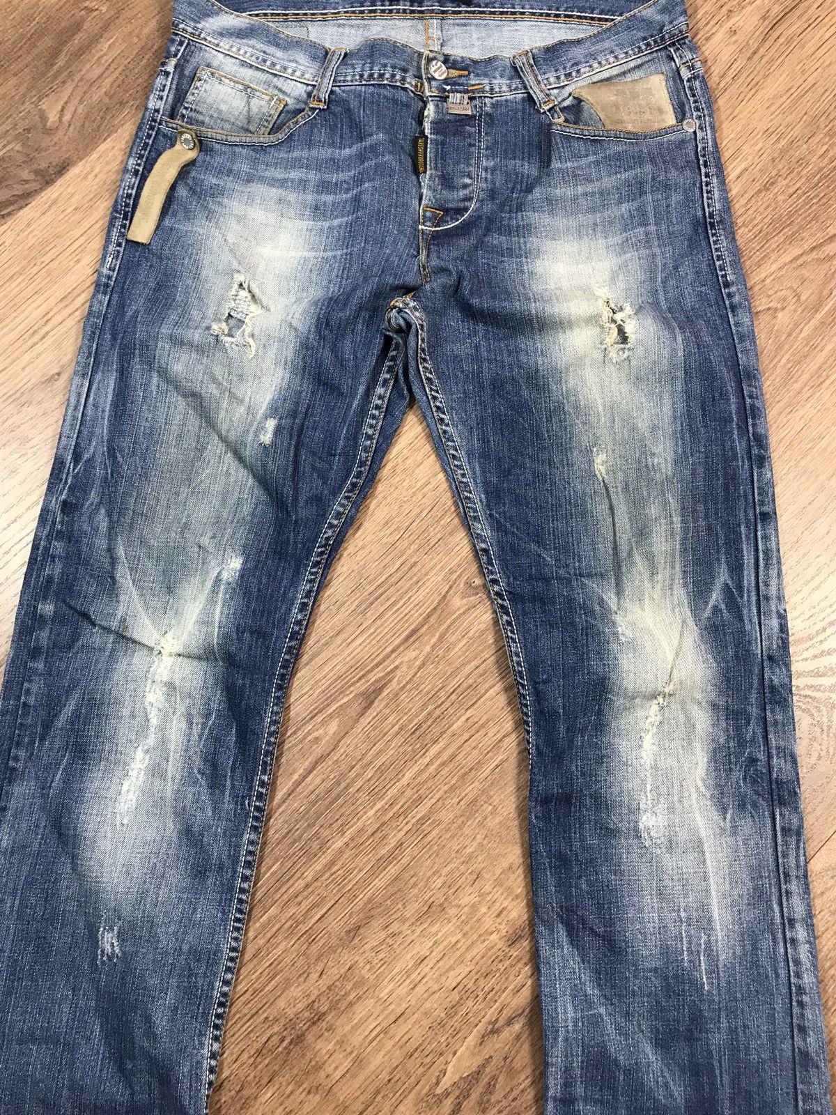 Japanese Brand × Takeshy Kurosawa × Vintage Vintage Takeshy Kurosawa Distressed Jeans Japanese Style Size US 34 / EU 50 - 3 Thumbnail