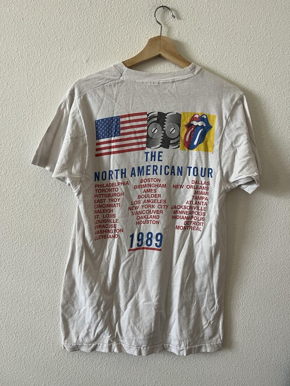 Fruit Of The Loom Vintage 1989 Rolling Stones Steel Wheels Tour T Shirt M/L Size US L / EU 52-54 / 3 - 5 Thumbnail
