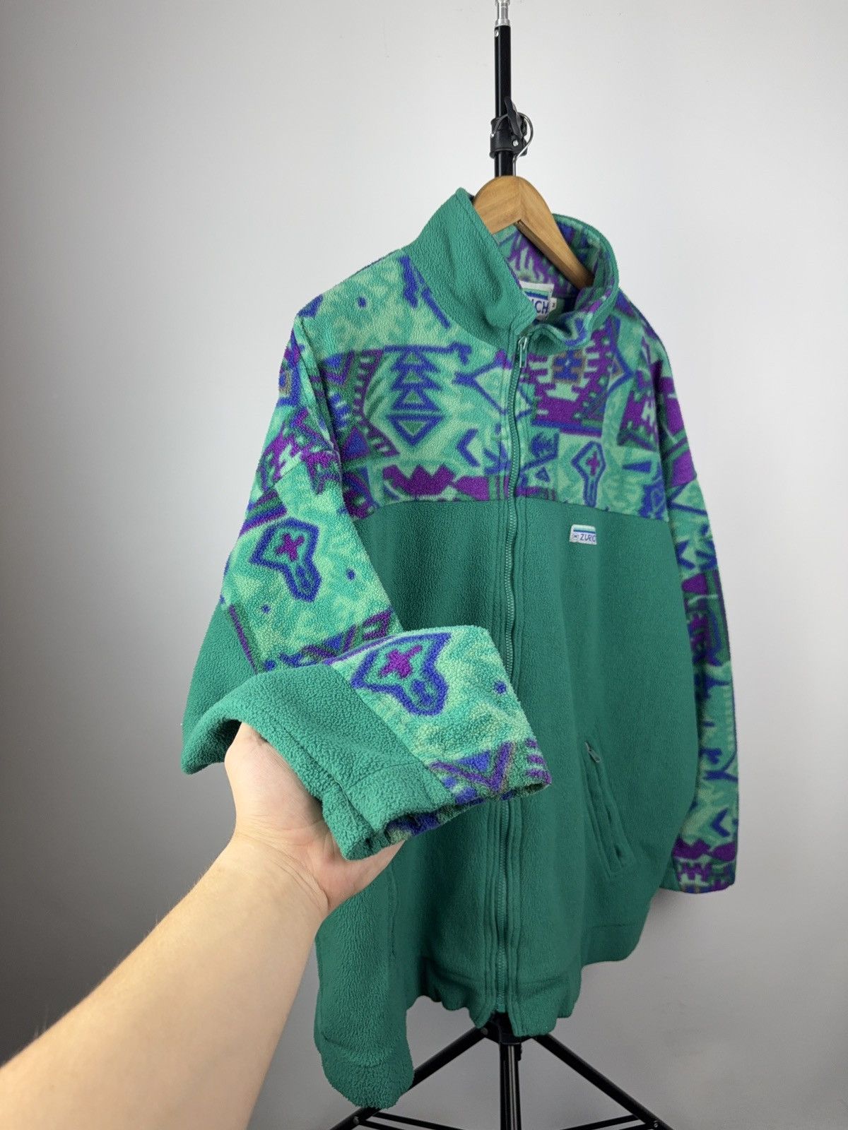 Vintage Vintage Zurich Fleece Jacket Tribal Aztec Pattern 90s Size US L / EU 52-54 / 3 - 5 Thumbnail