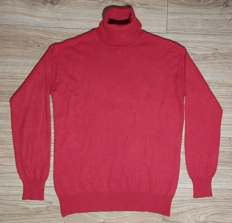 image of Vintage 100% Cashmere Sweater Turtleneck Best Connections Red, Women's (Size Large)