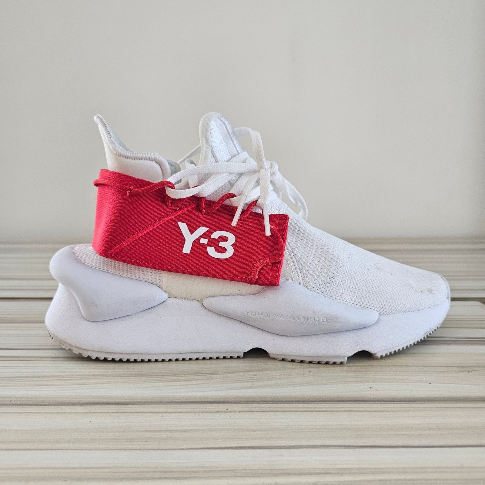 Adidas Y-3 Kaiwa Knit Cloud White Red Size 6