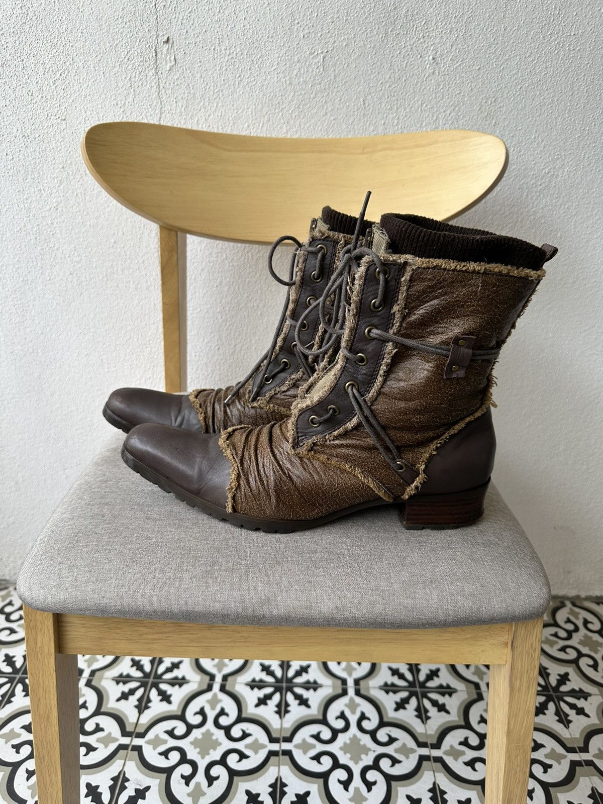 BUFFALO BOBS 2009 Buffalo Bobs double layered leather combat boots Size US 9.5 / EU 42-43 - 18 Thumbnail