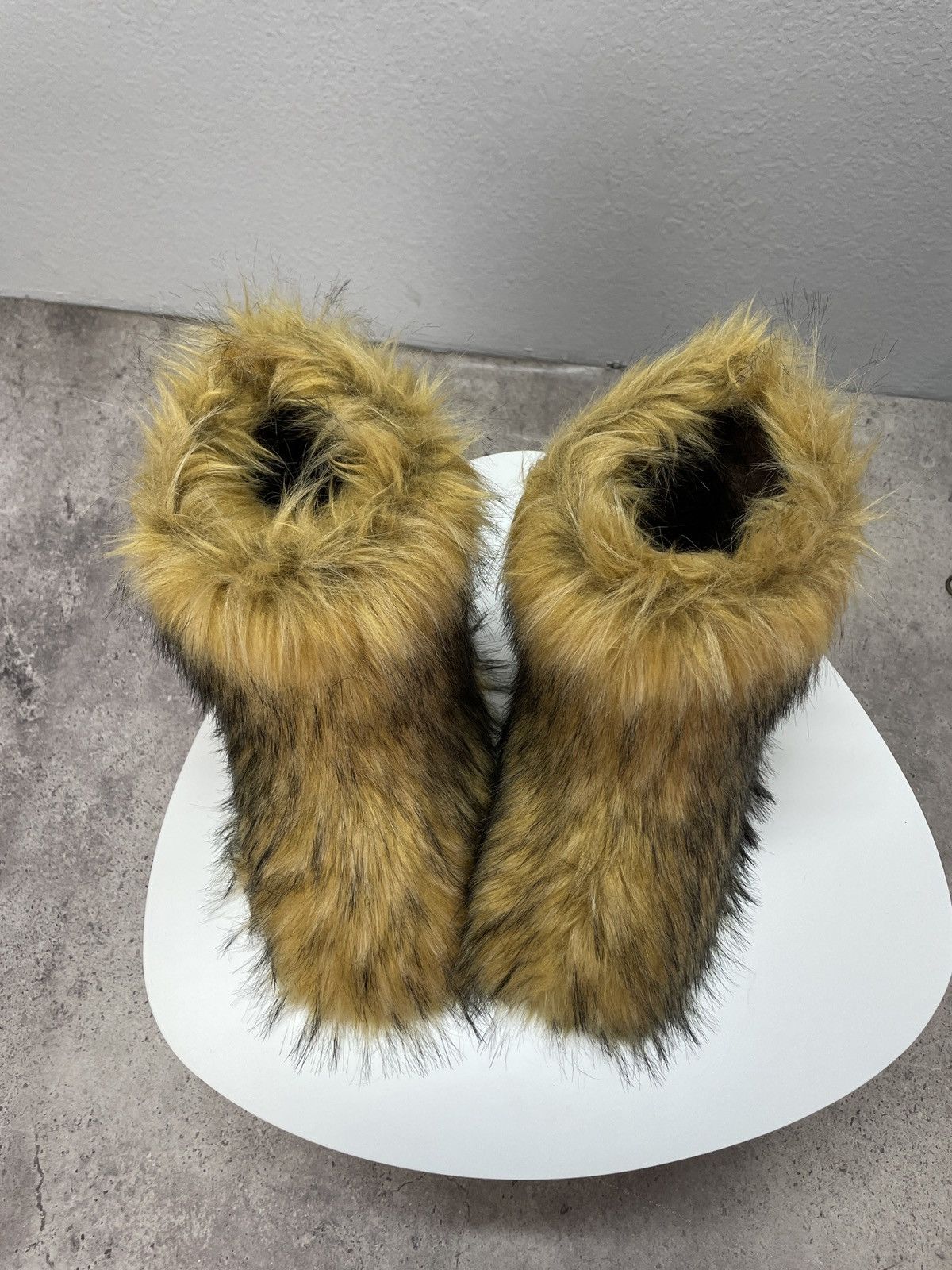 If Six Was Nine Vintage Y2K Balenciaga Style Fur Faux Leather Biker Boots Size US 9 / EU 42 - 11 Thumbnail