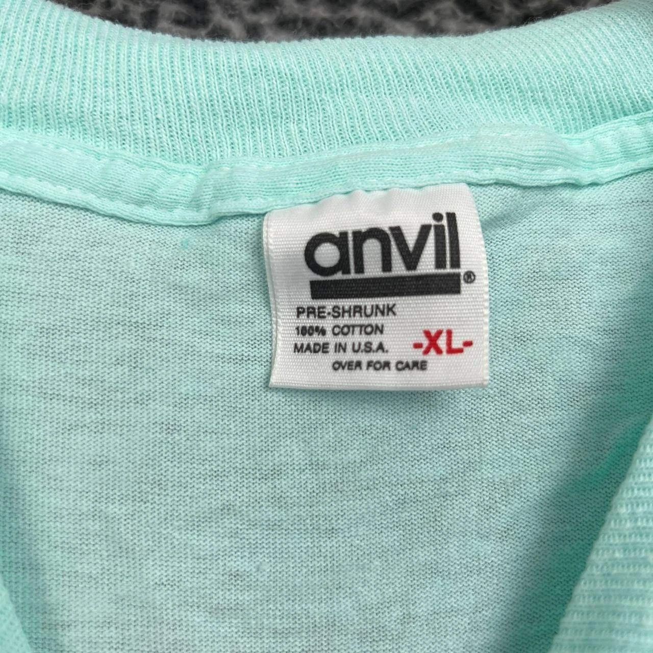 Anvil Vintage Circle Bell Shirt Men XL Blue Anvil Short Sleeve Size US XL / EU 56 / 4 - 7 Thumbnail