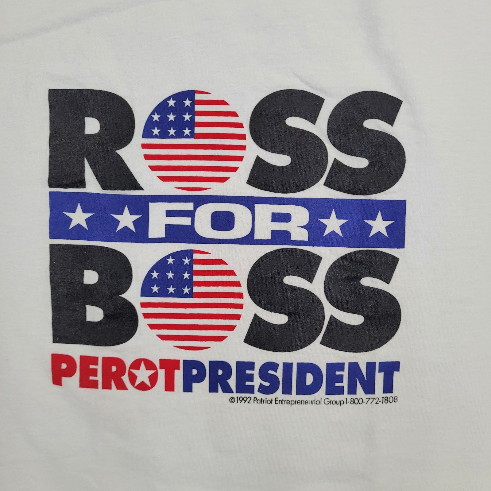Fruit Of The Loom VTG 1992 Ross Perot for President T-Shirt Men's L/XL 90s Size US XL / EU 56 / 4 - 3 Thumbnail