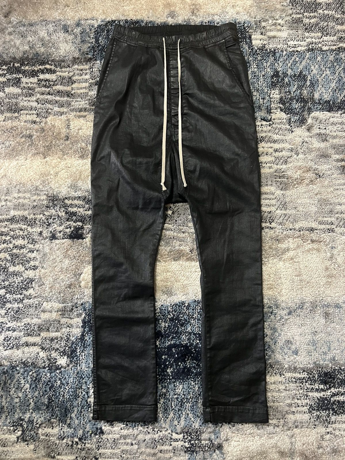 Rick Owens Rick Owens Heavy Waxed Dropcrotch Sweatpants Size US 30 / EU 46 - 1 Thumbnail