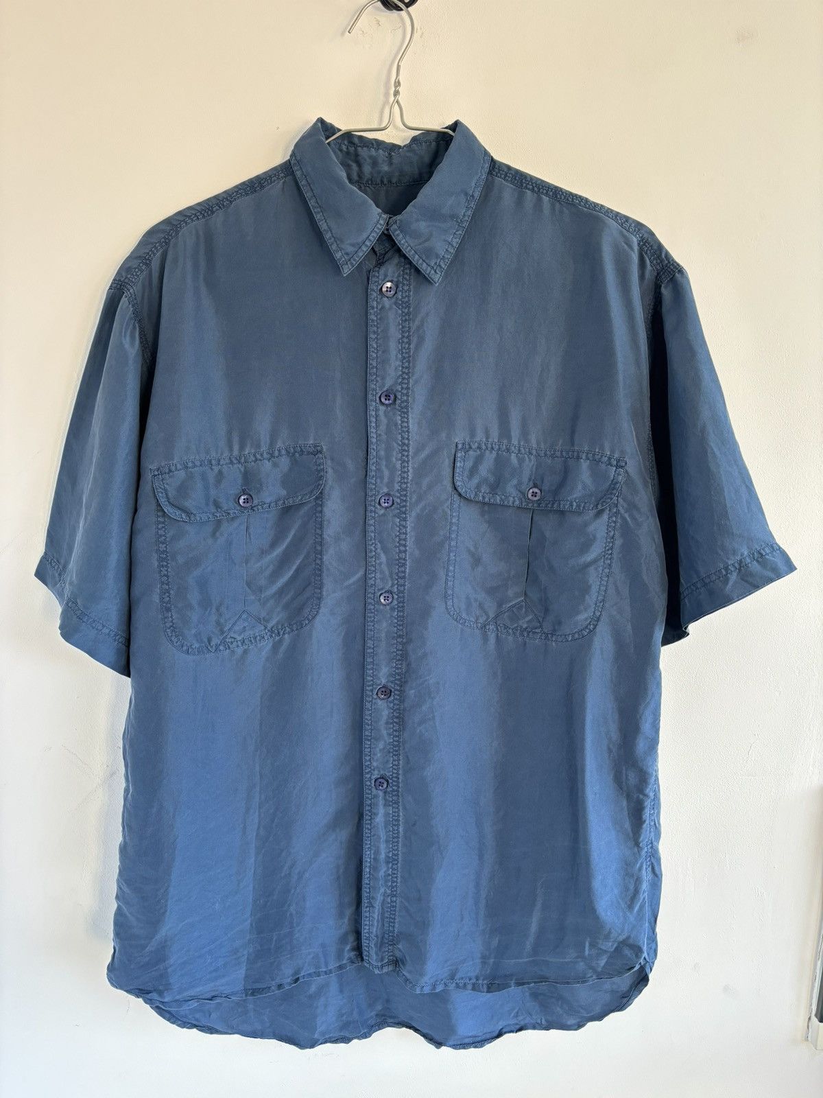 Manhattan Portage × SikSilk × Vintage Vintage 60s Manhattan Club Silk Cargo Shortsleeve Shirt Size US M / EU 48-50 / 2 - 1 Thumbnail