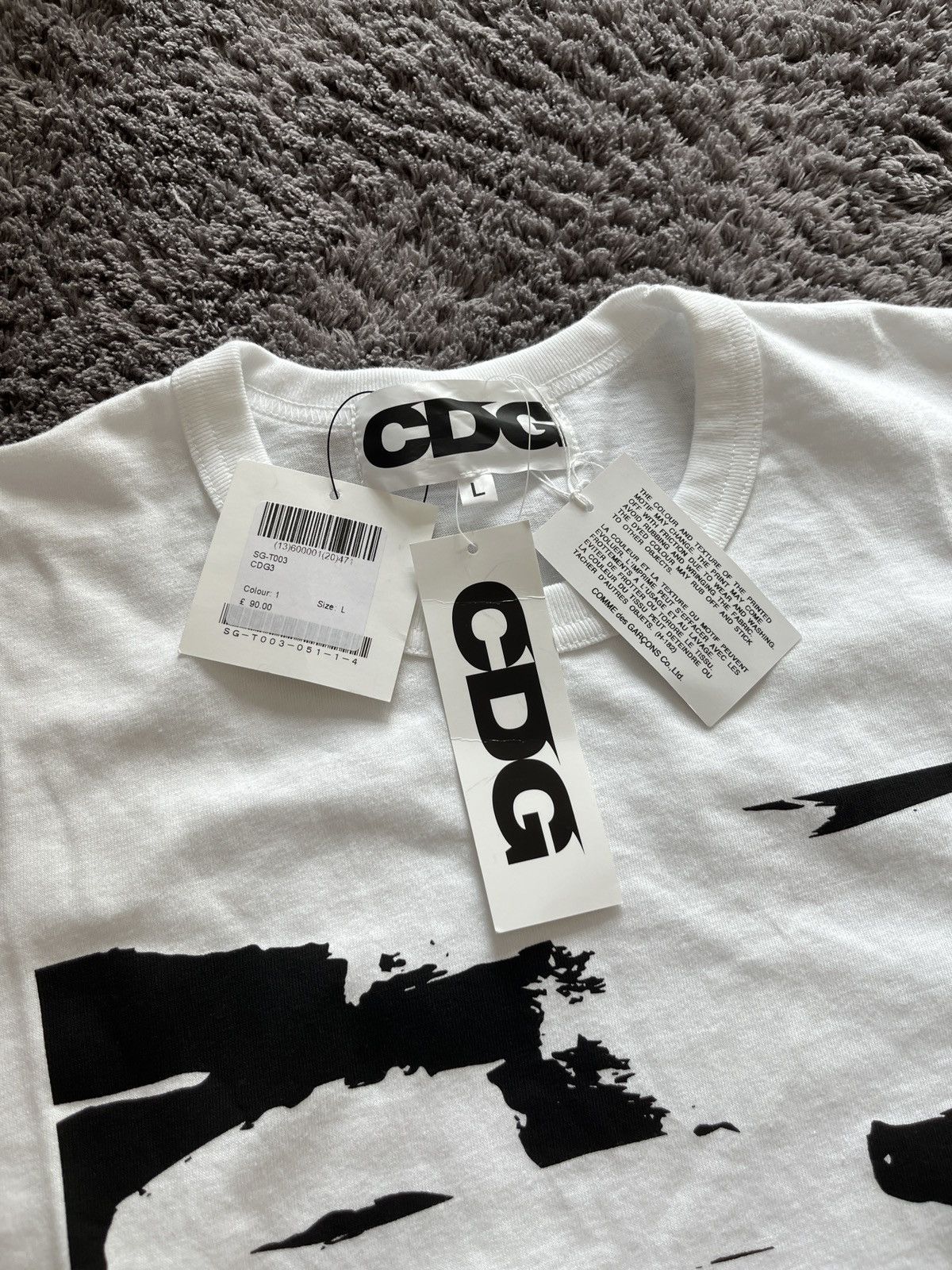Comme des Garcons Comme Des Garçon x Futura white Graphic T-shirt L Size US L / EU 52-54 / 3 - 4 Thumbnail