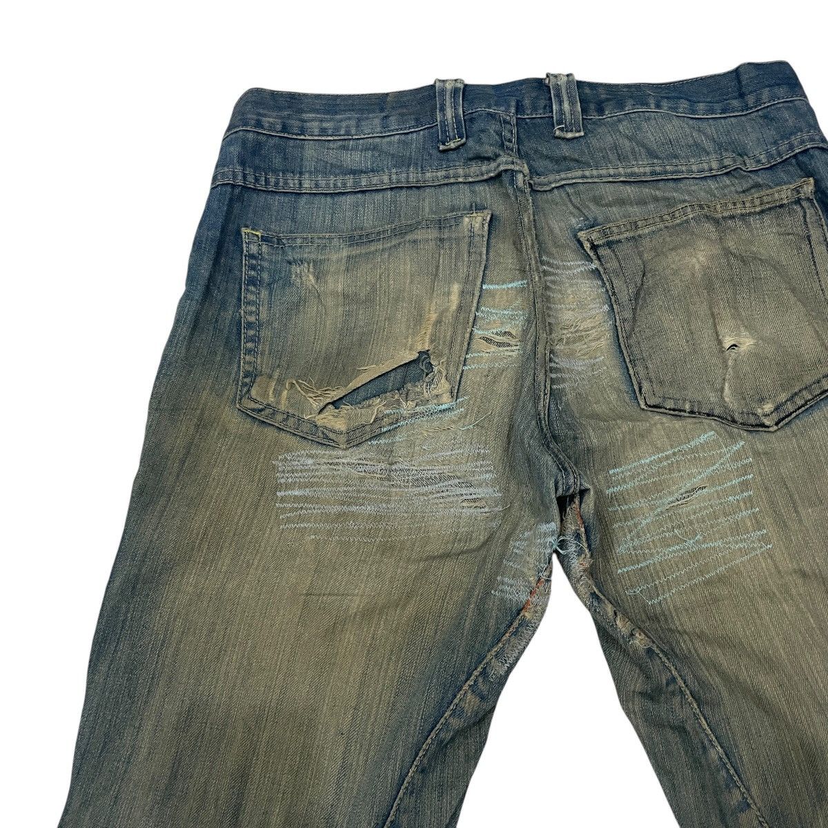 Devilock Vintage Devillock Distressed Denim jelas W33 Size 32" / US 10 / IT 46 - 9 Thumbnail