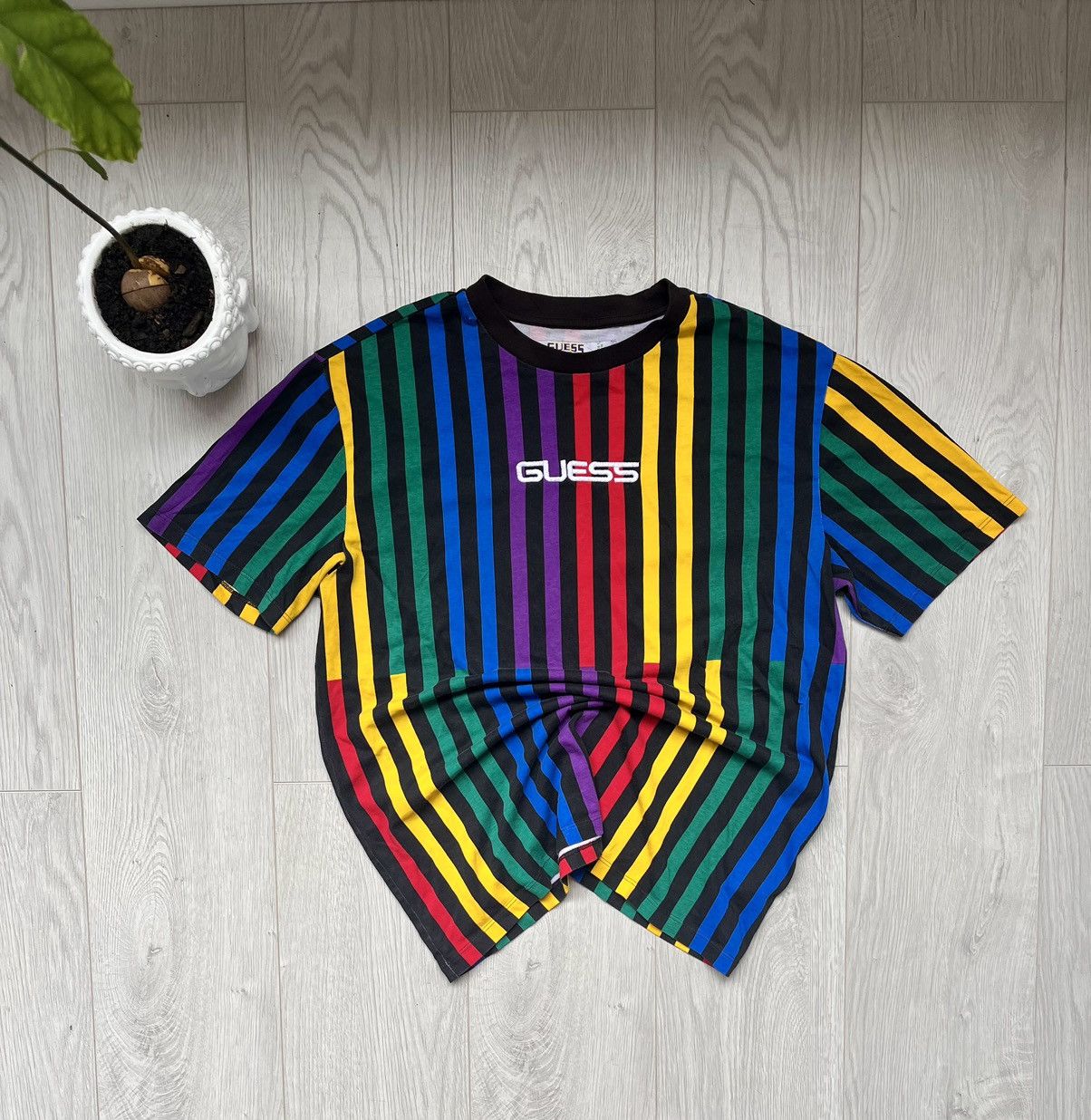 Guess × J Balvin Guess J Balvin striped multicolour retro style t shirt Size US M / EU 48-50 / 2 - 1 Thumbnail