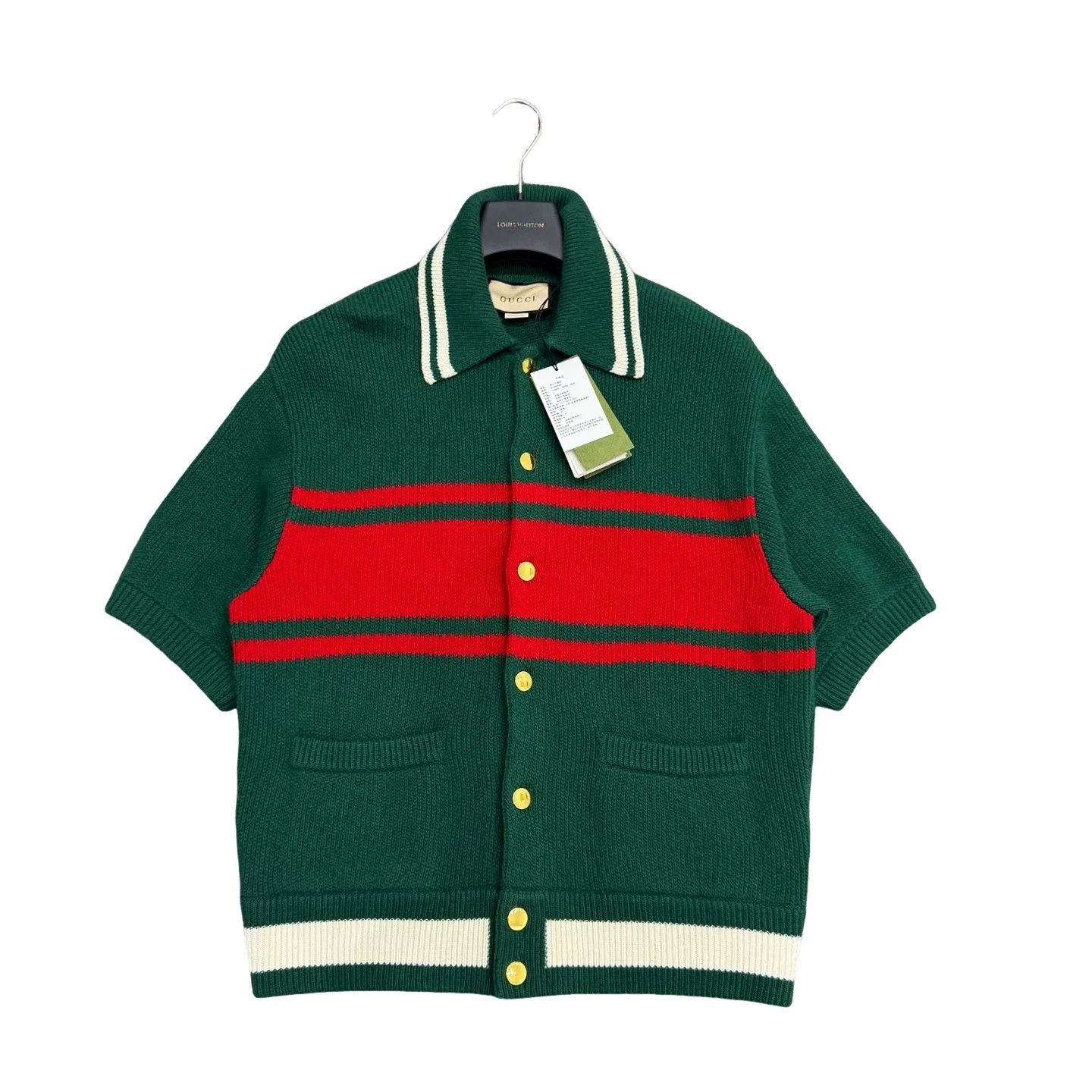 Gucci Gucci Striped Wool Cashmere Knit Polo S Size US M / EU 48-50 / 2 - 1 Thumbnail