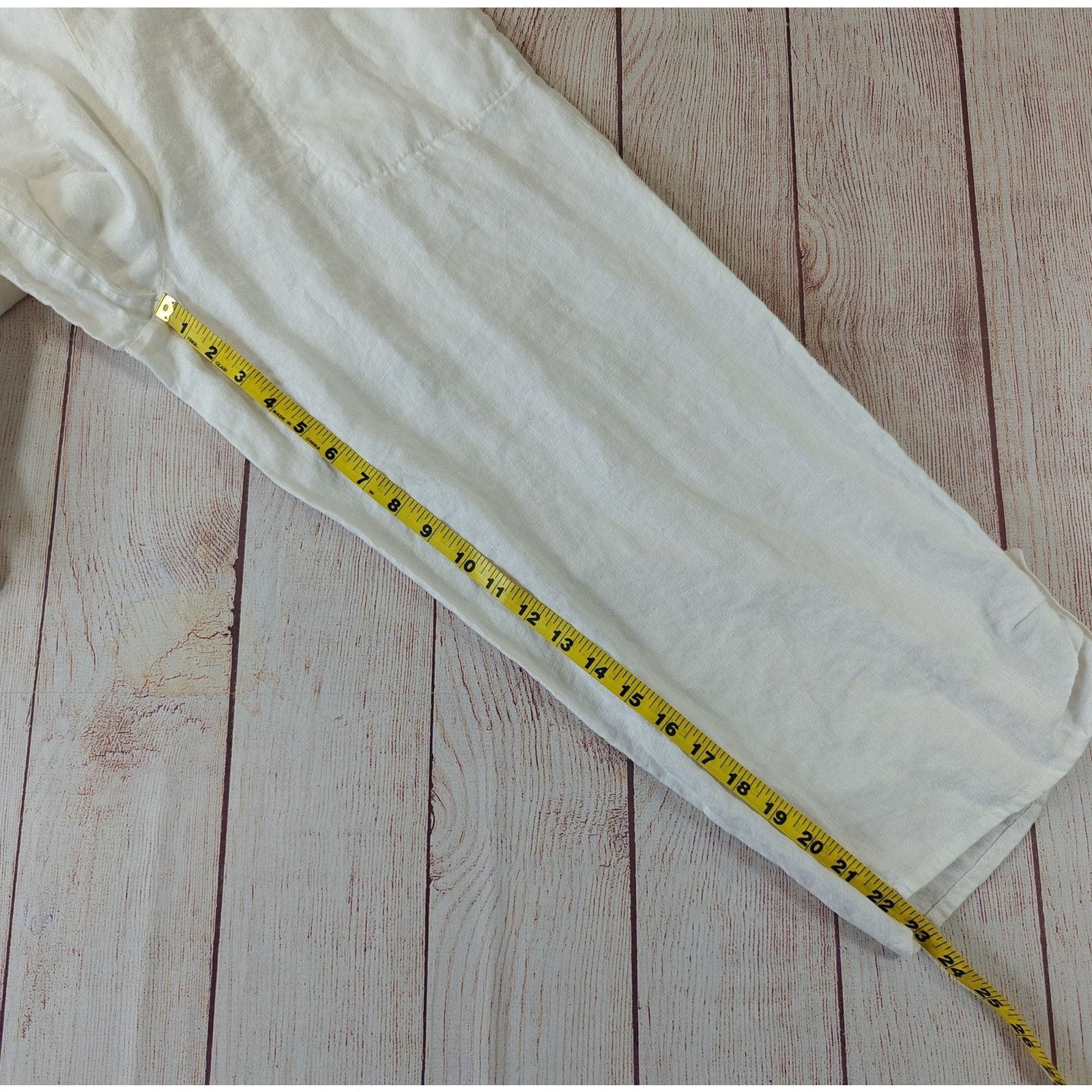 Habitat Habitat linen cropped wide leg pants sz M Size 30" / US 8 / IT 44 - 7 Thumbnail