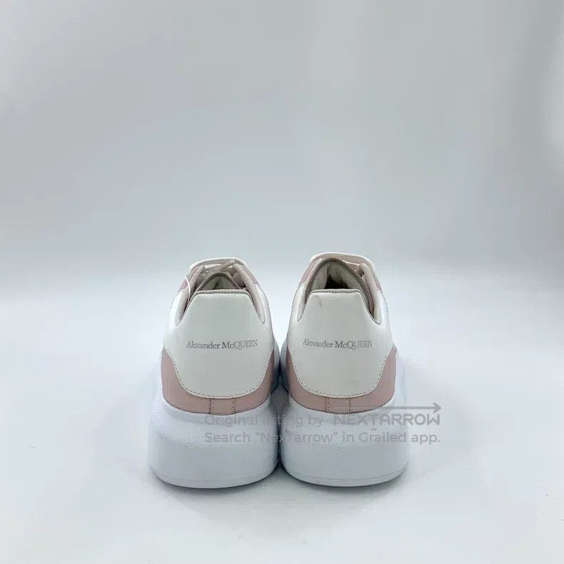 Alexander McQueen Alexander Mcqueen Pink lace-tailed casual flat sneakers Size US 7 / IT 37 - 4 Thumbnail