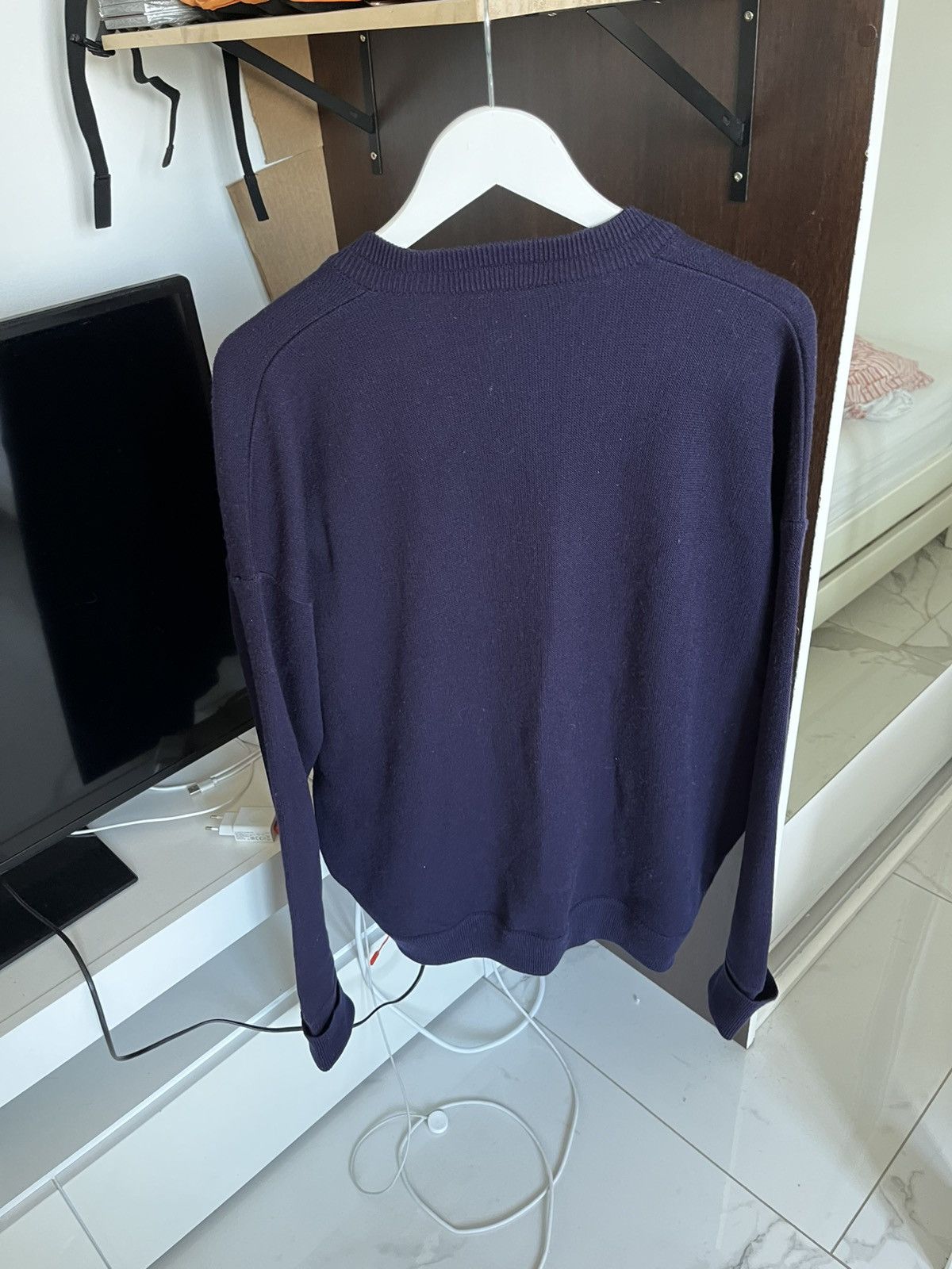 Lacoste Vintage Lacoste Navy Cardigan 90s Classic Logo Made in Spain Size US XL / EU 56 / 4 - 5 Thumbnail