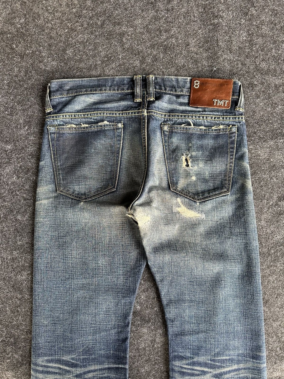 TMT 💥 Rare TMT Japan 8th Anniversary Washed Vintage Denim D483 Size US 32 / EU 48 - 5 Thumbnail