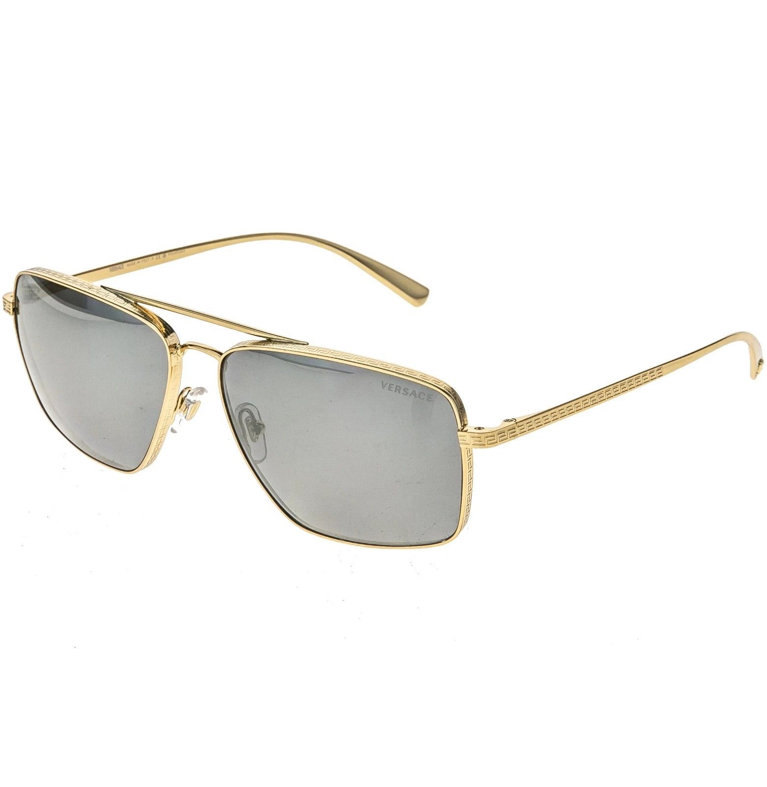 Versace VERSACE VE2216 GRECA Medusa 2216 Gold Aviator Sunglasses Size ONE SIZE - 8 Thumbnail
