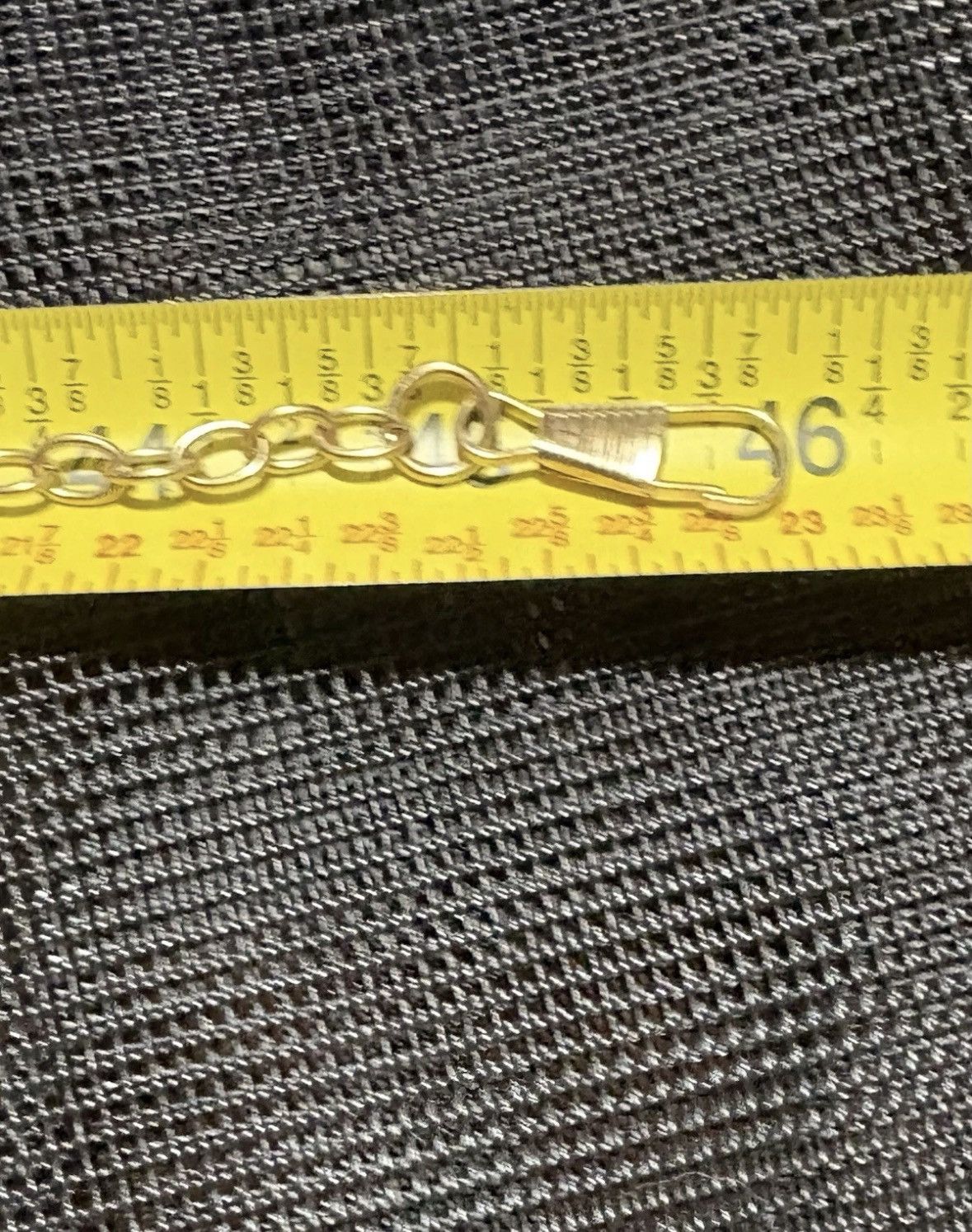 Other 10K Plated Ribbed Oval Link Chain With Double Clasp Size 46 - 3 Thumbnail