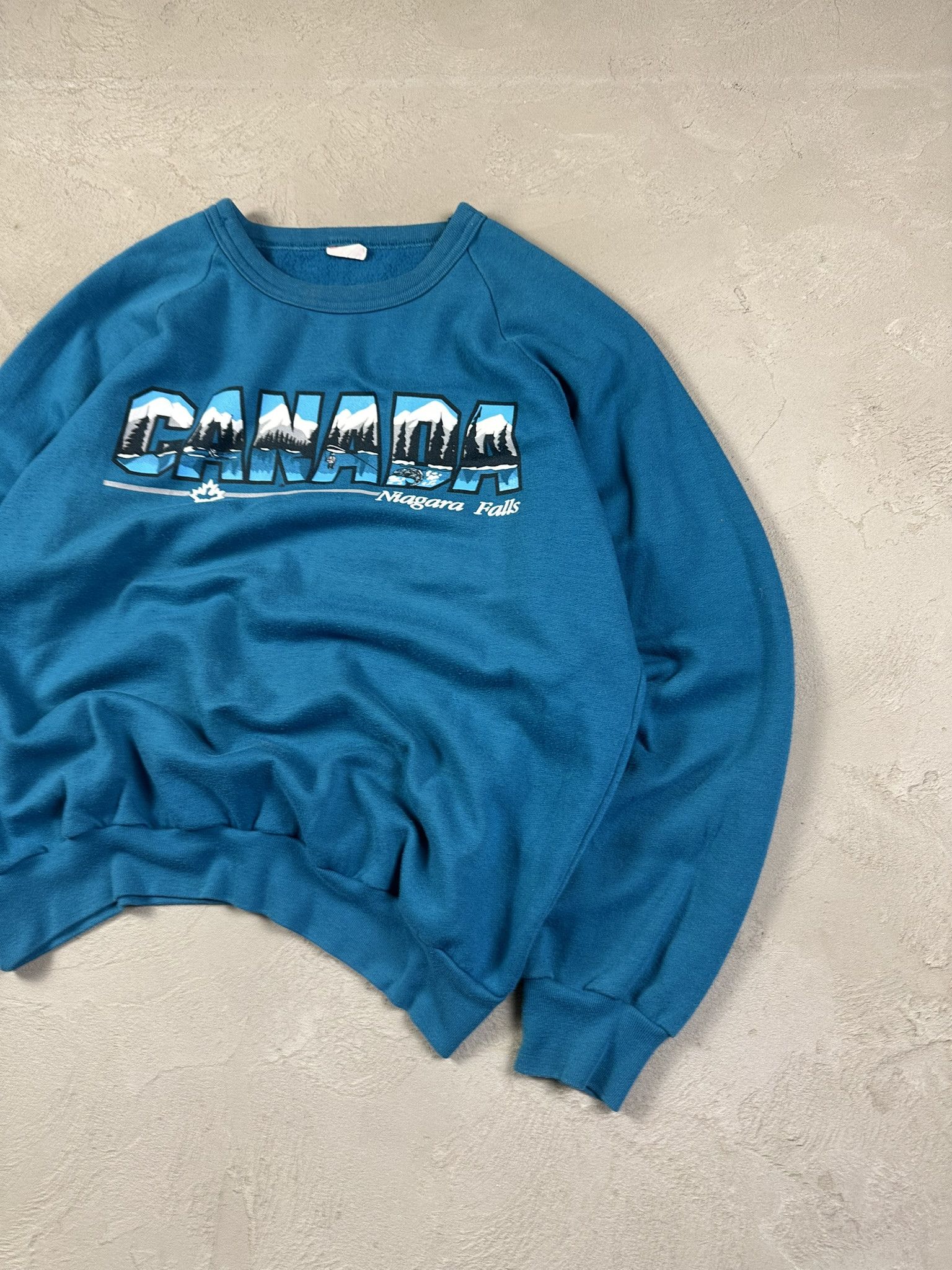 Vintage 80s Vintage Canada Boxy Spellout Graphic Crewneck Size US L / EU 52-54 / 3 - 3 Thumbnail