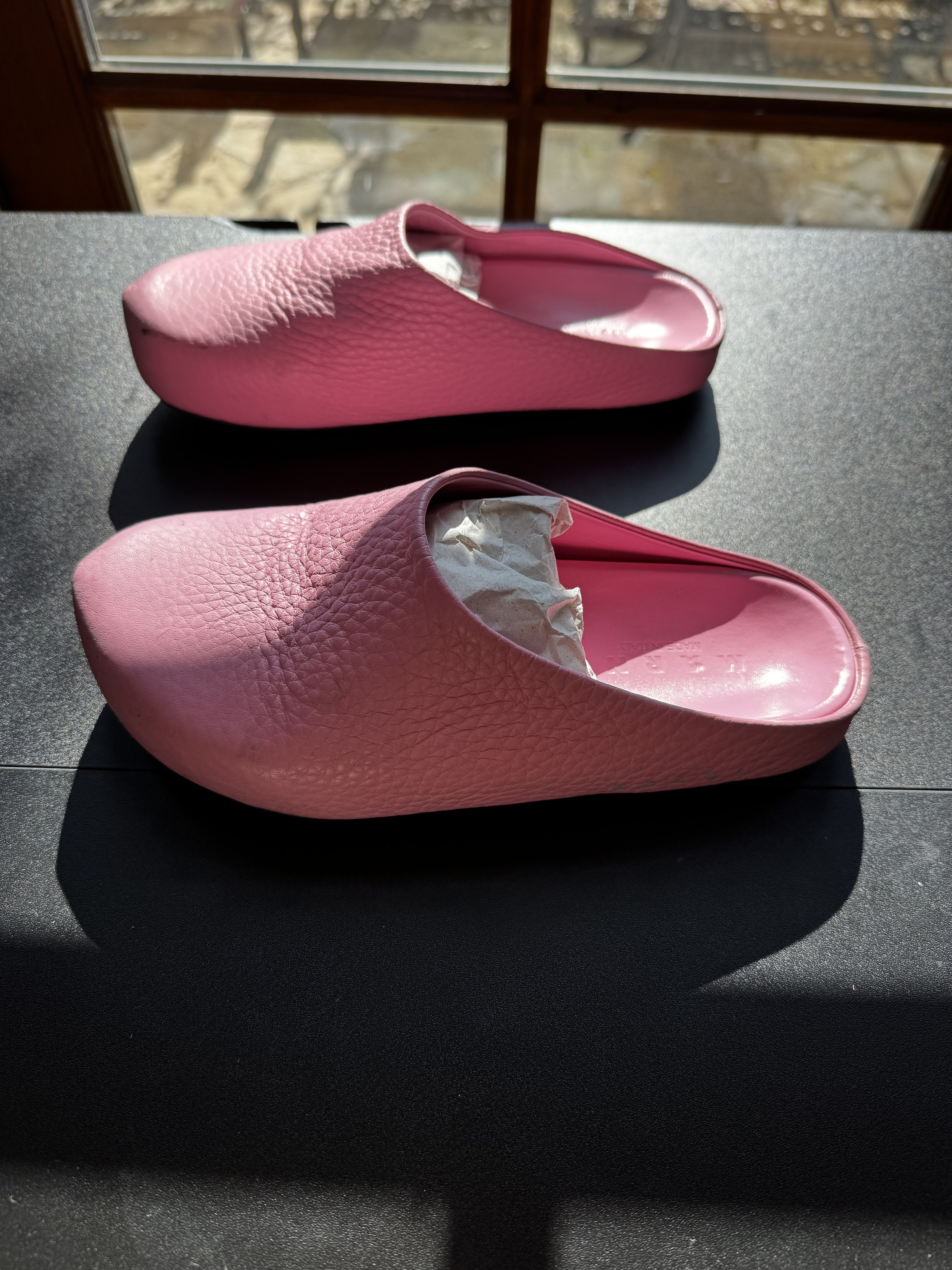 Marni Marni Pink Leather Fussbett Sabot Clog Loafers Size US 7 / EU 40 - 3 Thumbnail