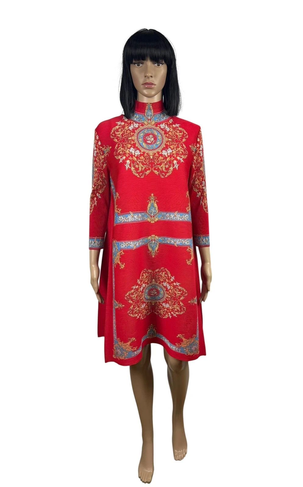 Other Pleats Baroque Printed Dress miyake style Size S / US 4 / IT 40 - 2 Thumbnail