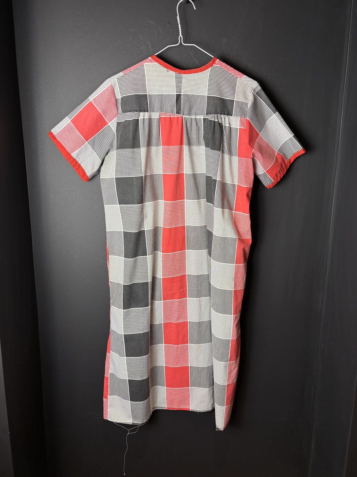 Vintage 1970s Plaid Dress Vintage Summer Gown YSL 60s MCM 80s Beach Size M / US 6-8 / IT 42-44 - 10 Thumbnail
