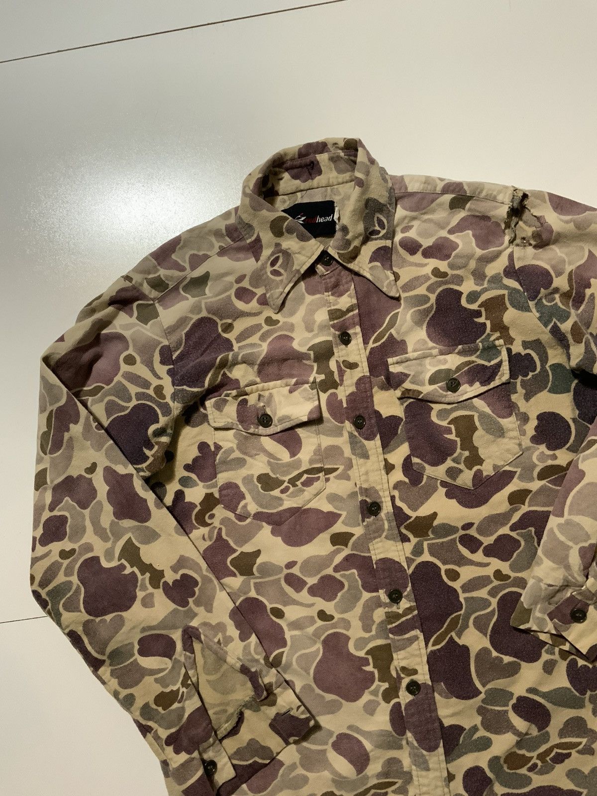 Redhead × Vintage Vintage RedHead Camo Frogskin Flannel Button Shirt Size US S / EU 44-46 / 1 - 3 Thumbnail