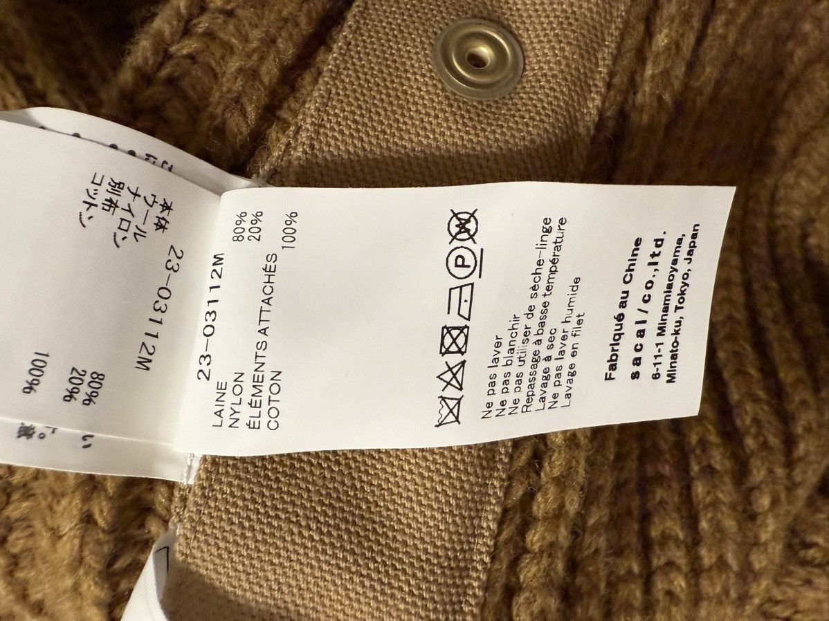 Carhartt Wip × Sacai Sacai x Carhartt Detroit Knit Sweater Size US L / EU 52-54 / 3 - 9 Thumbnail