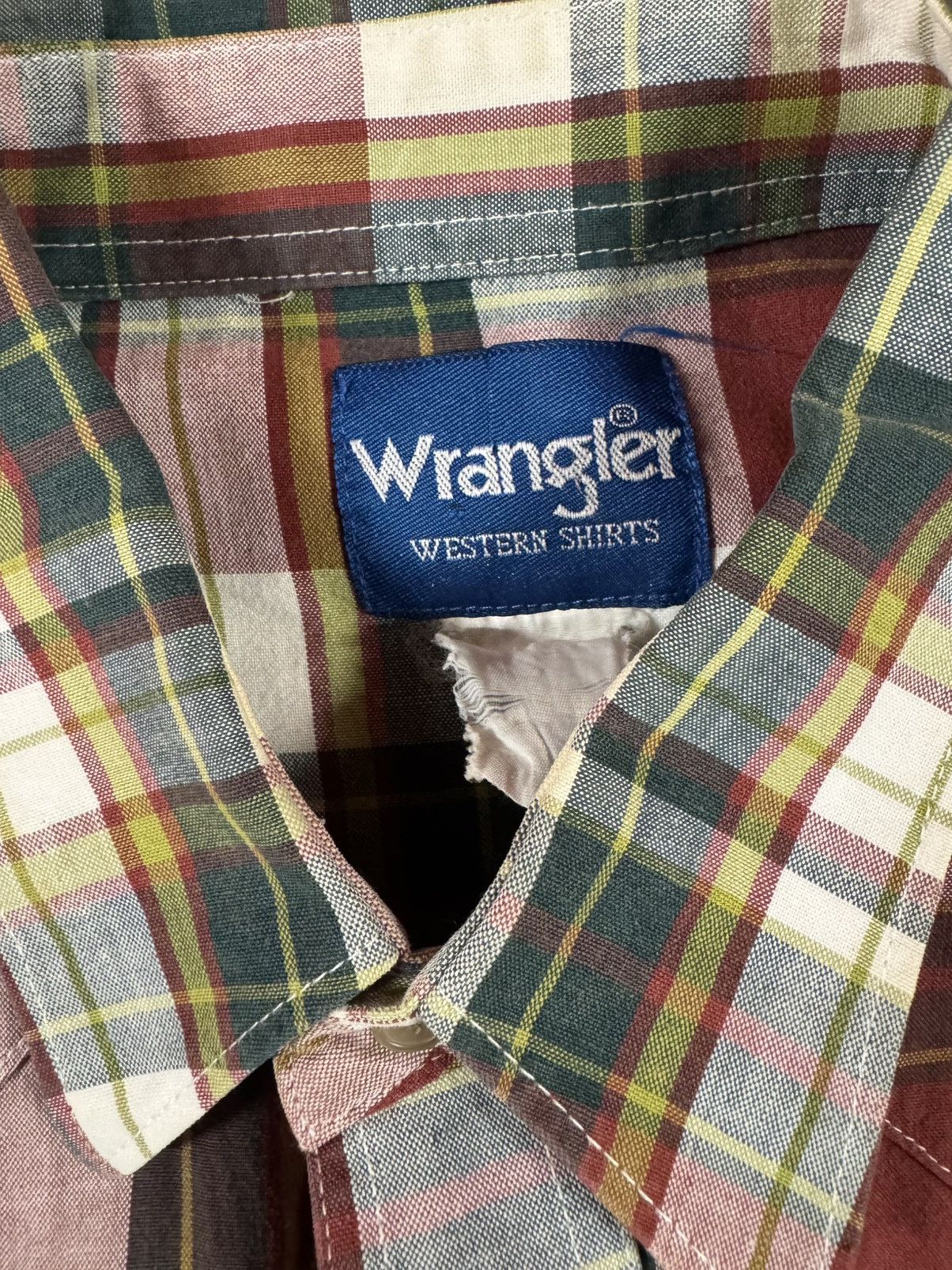 Wrangler Vintage Wrangler Western Pearl Snap Plaid Long Sleeve Shirt Size US XL / EU 56 / 4 - 3 Thumbnail