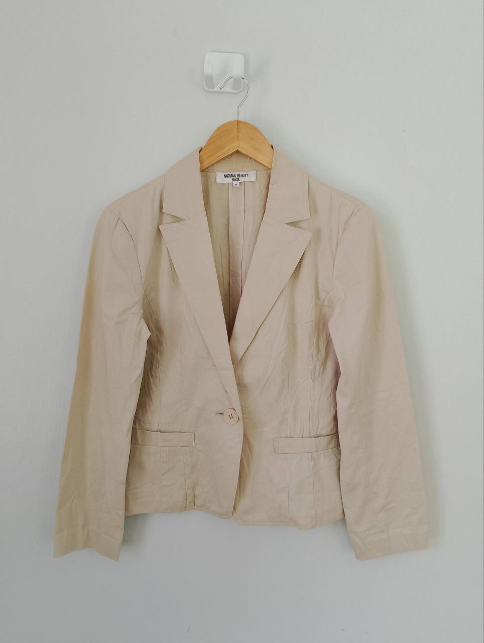 Japanese Brand NATURAL BEAUTY BASIC Beige Single Breasted Suit Blazer Size M / US 6-8 / IT 42-44 - 1 Thumbnail