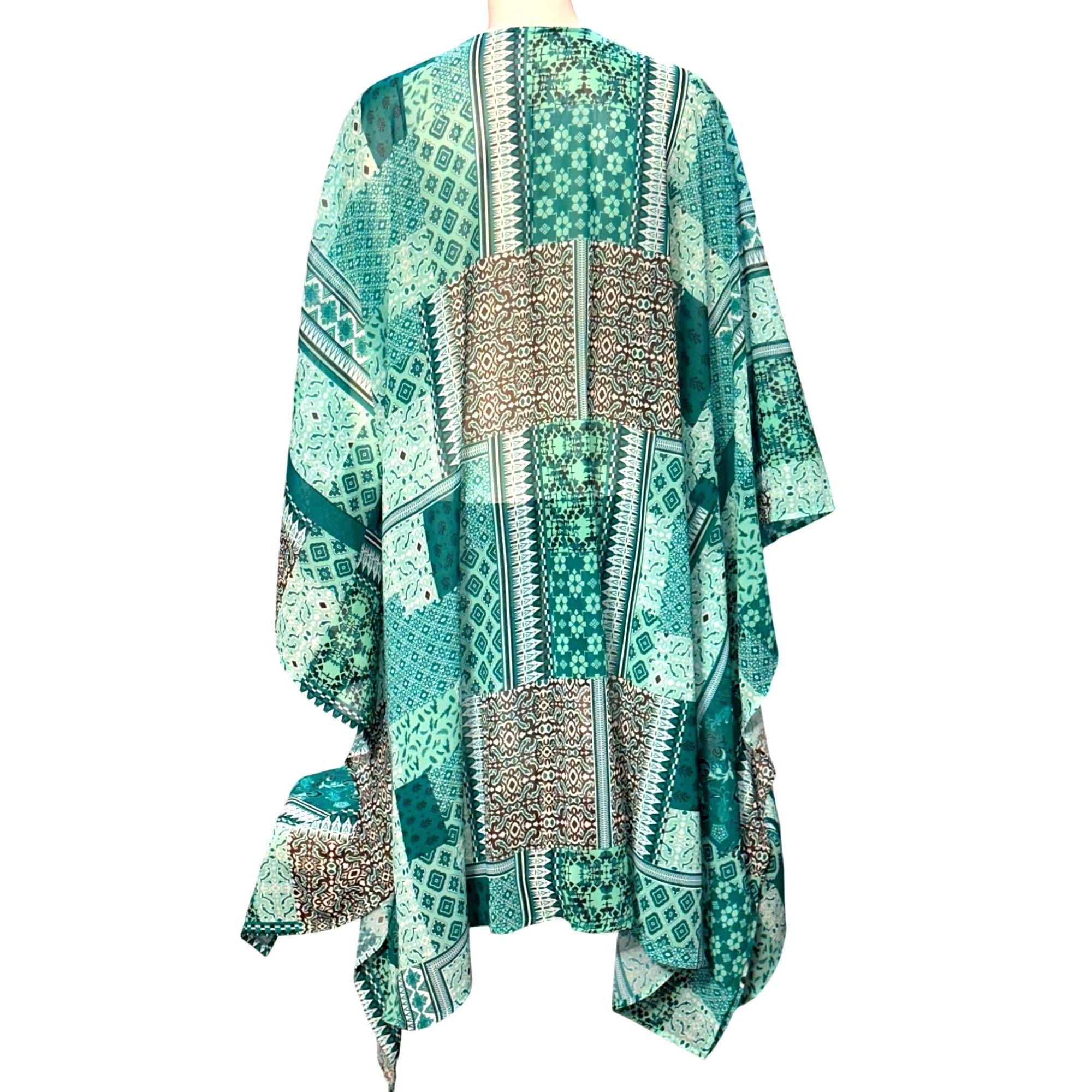 Other CCC Bohemian Style Patchwork Cape Lightweight Sheer Fabric E Size ONE SIZE - 5 Thumbnail