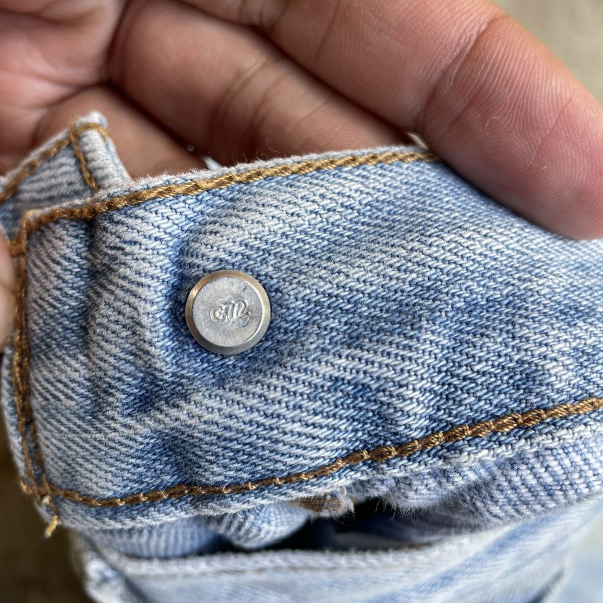 Levi's 🔥Vintage Levis 533 Stoned Washed Ripped Denim Jeans Size US 33 - 10 Thumbnail