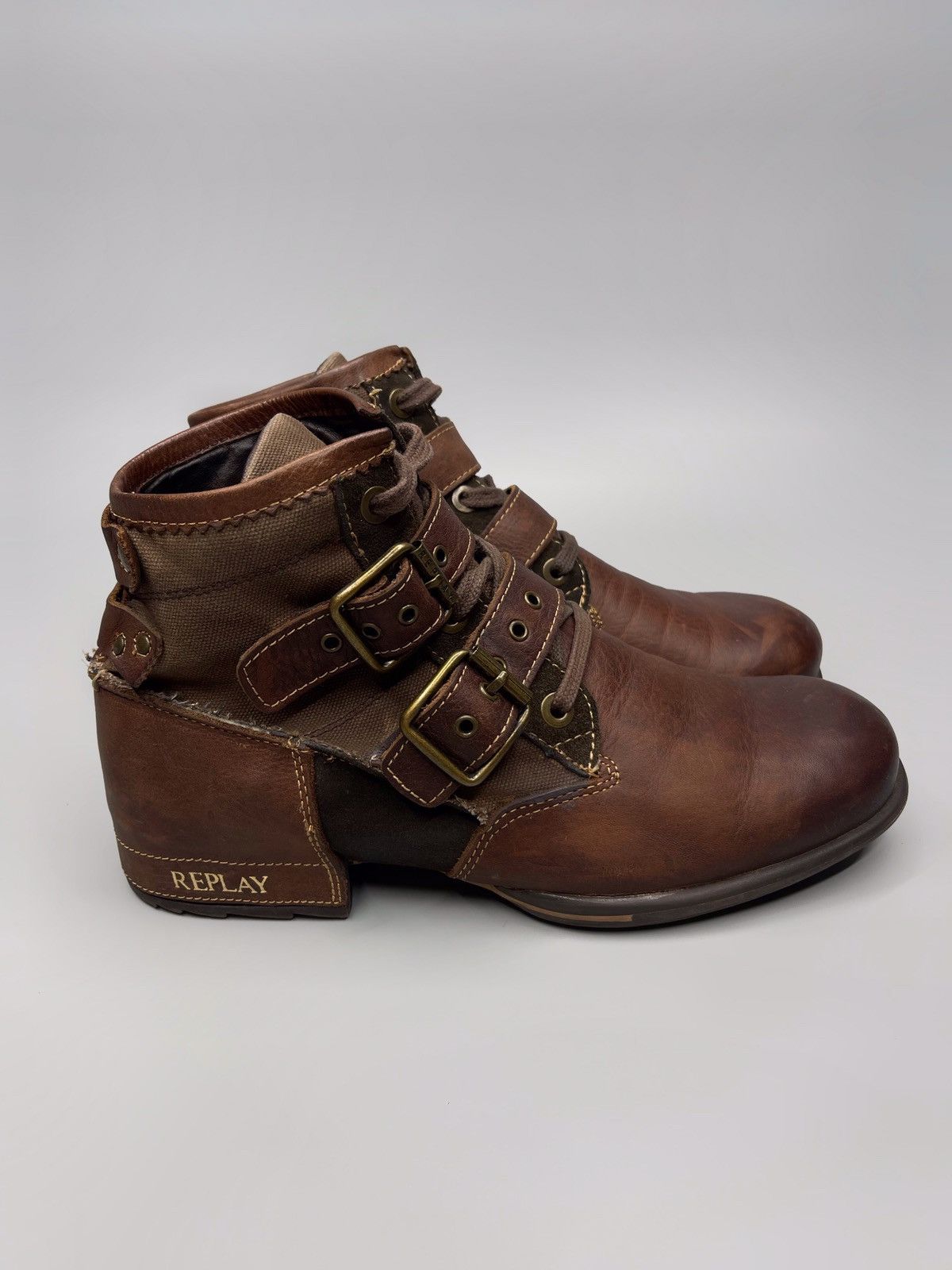 Japanese Brand × Replay Vintage Replay Leather Boots Avant-Garde Size US 8 / EU 41 - 1 Thumbnail