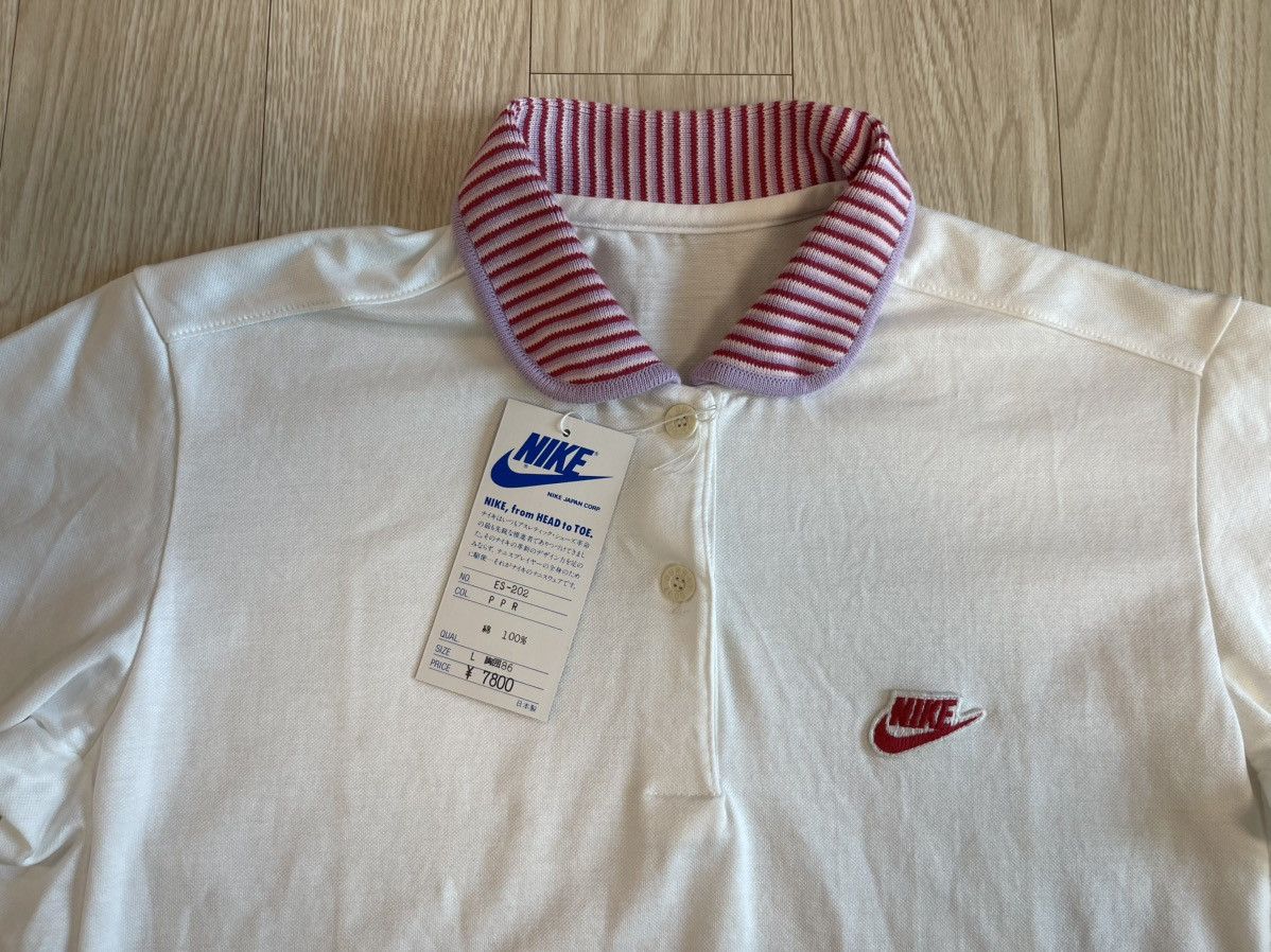 Nike Nike Blue Tag Japan Edition 80’s Vintage Polo Pique T-shirt Size L / US 10 / IT 46 - 2 Thumbnail