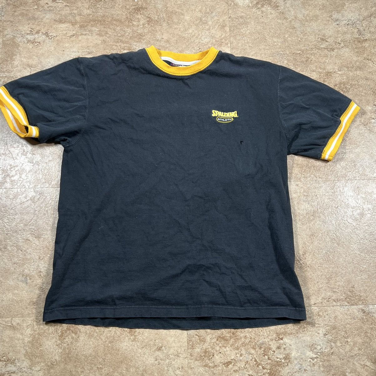 Spalding × Vintage Vintage Spalding Short Sleeve Ribbed T-Shirt Men's Size US L / EU 52-54 / 3 - 1 Thumbnail