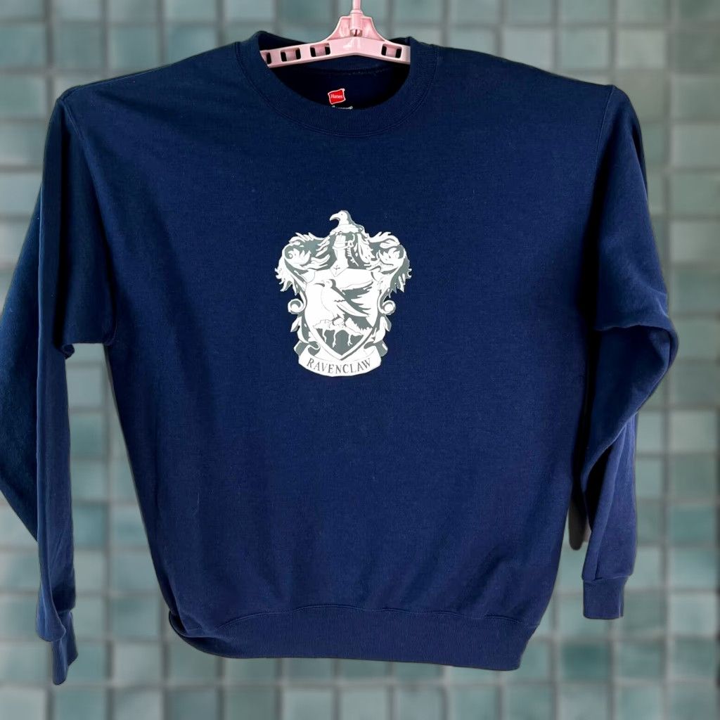 Hanes Harry Potter Ravenclaw Hanes EcoSmart Pullover Sweatshirt Blue M Sweatshirt Hanes Mens Pullover Crew Neck Graphic Print 50/50 Knit Vintage No Size US M / EU 48-50 / 2 - 1 Thumbnail