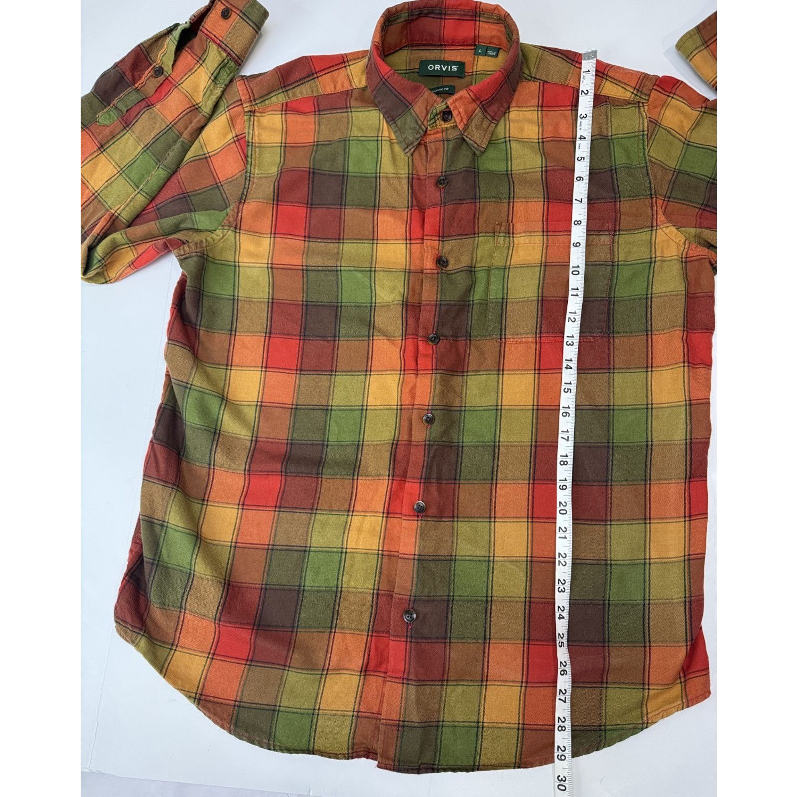 Orvis Orvis Plaid Triblend Flannel Shirt L Cotton Tencel Wool L Size US L / EU 52-54 / 3 - 4 Thumbnail